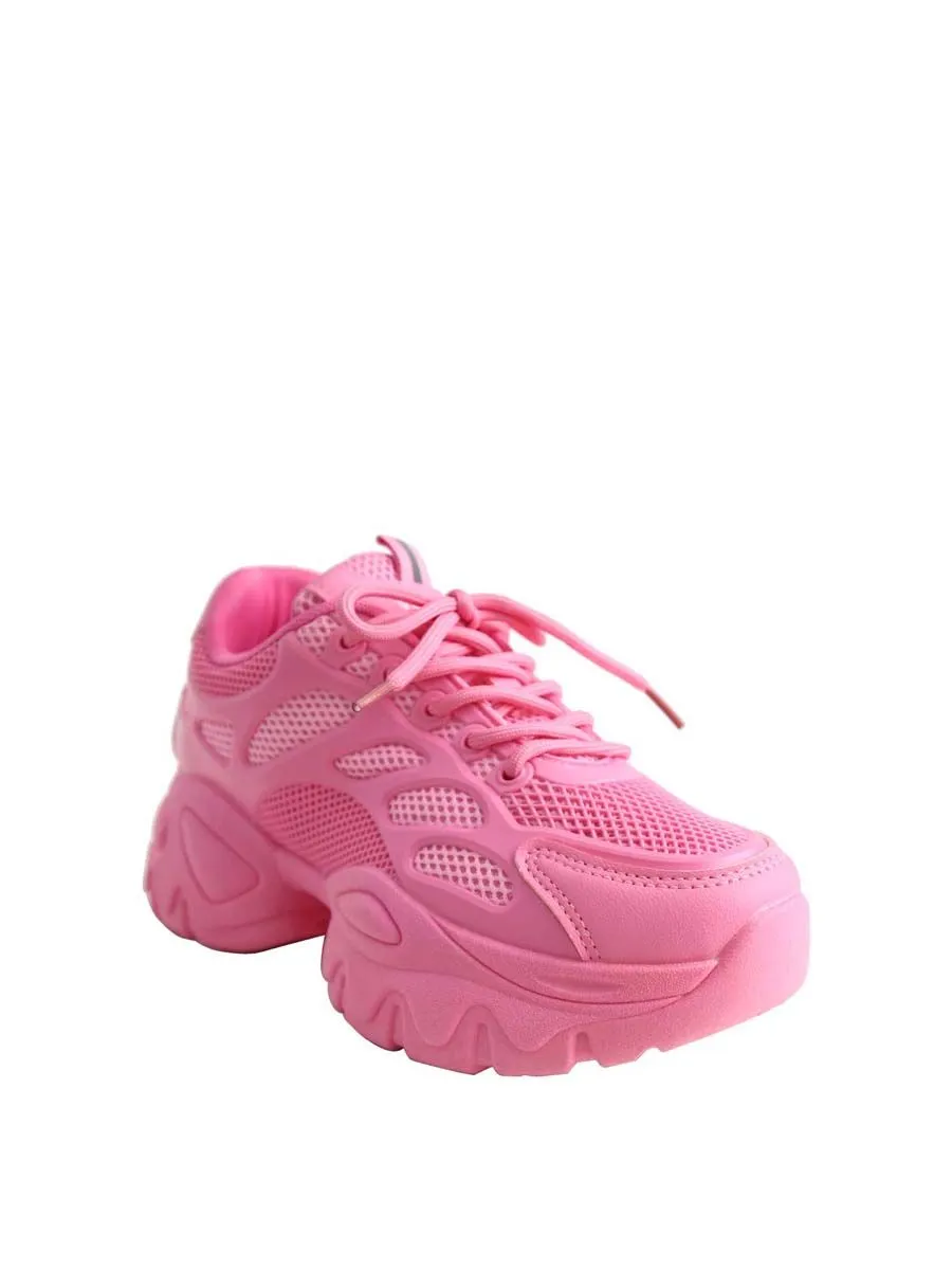VILLAINS SF RESONATE Women's Platform Comfort Chunky Sneakers LIGHT PINK