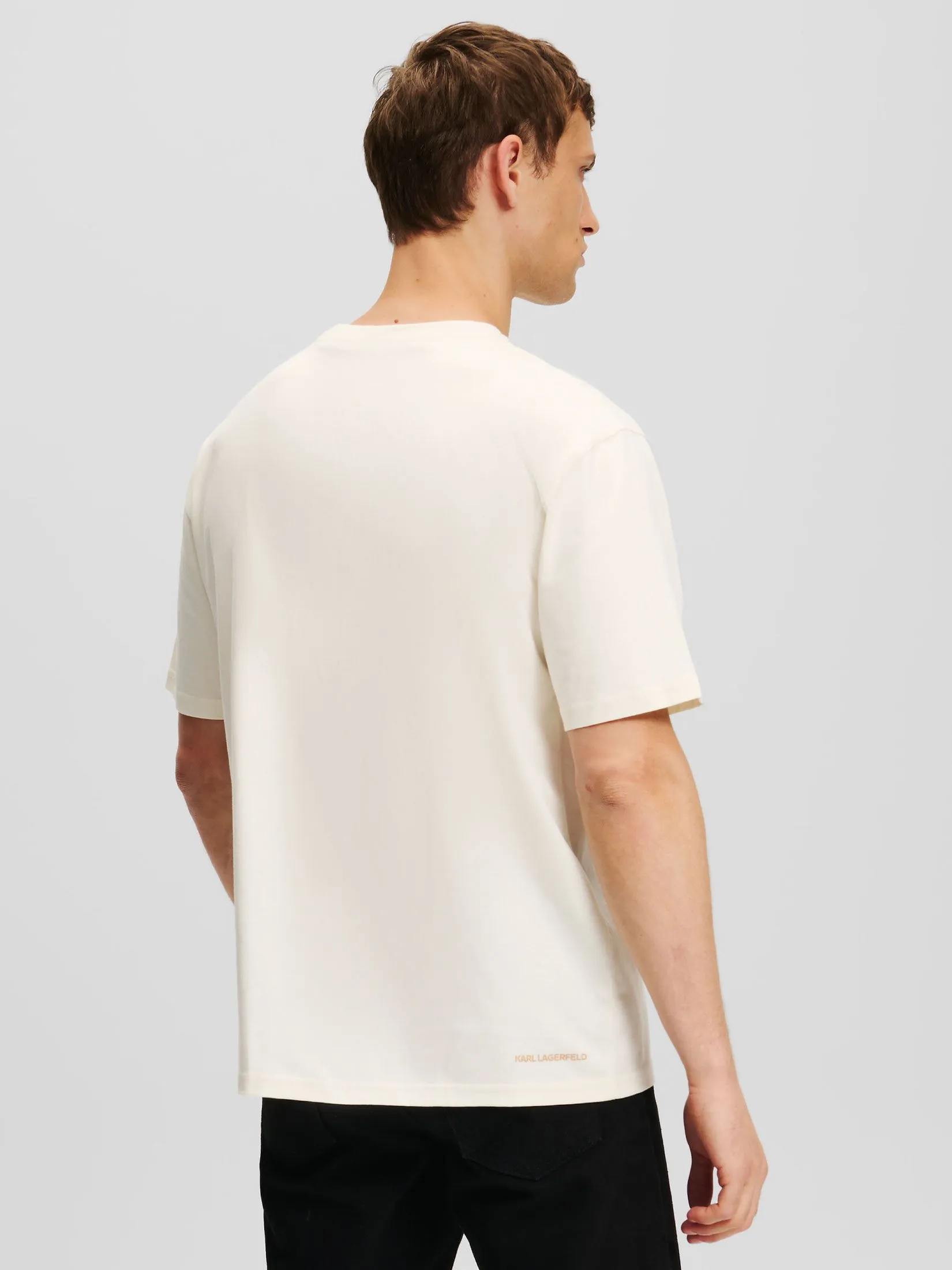 KARL LAGERFELD ART DECO LOGO T-SHIRT PRISTINE