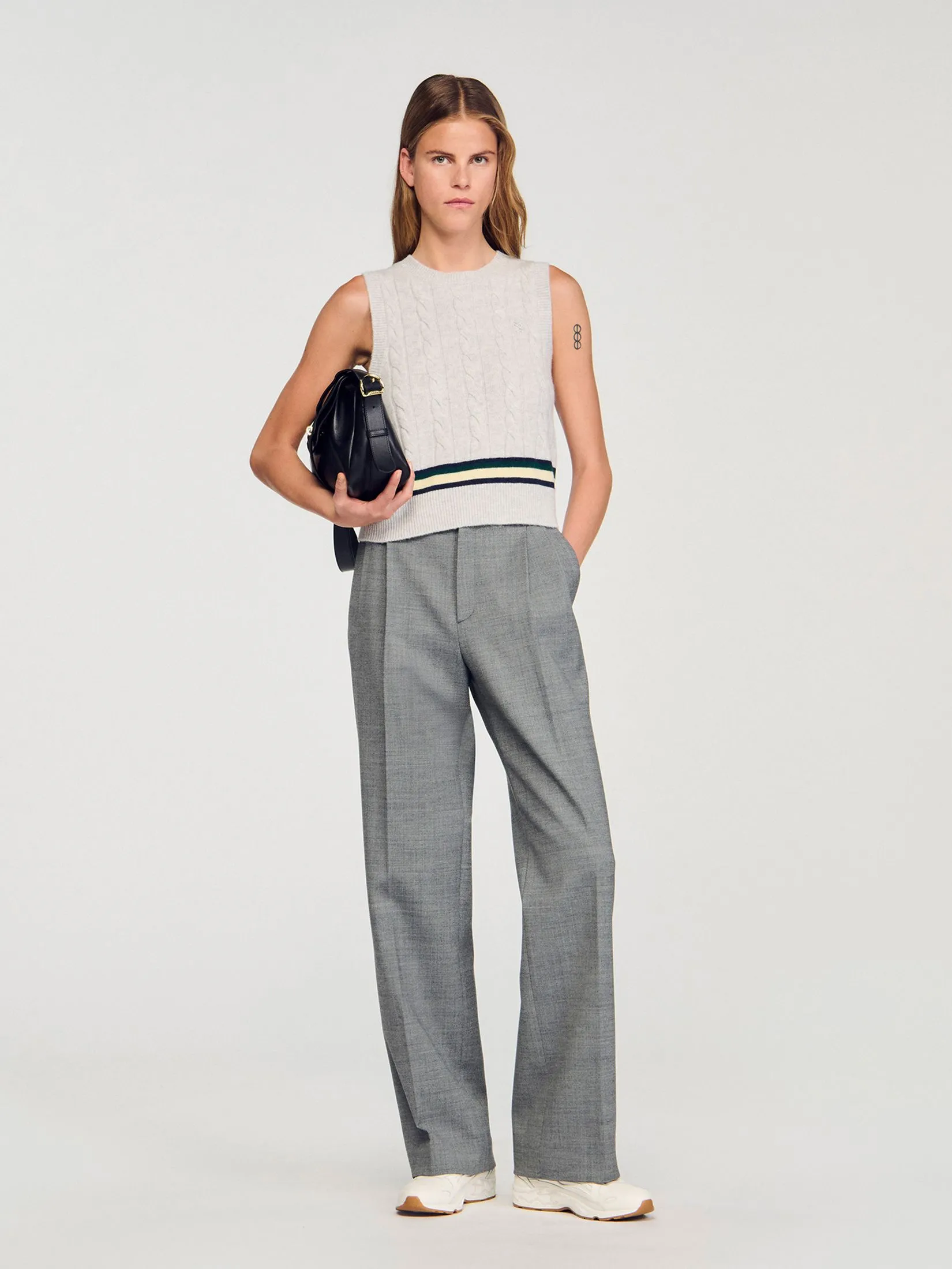 SANDRO Straight-Leg Trousers