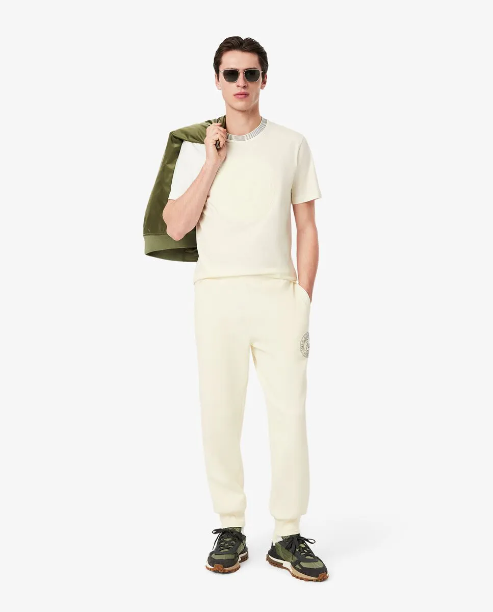 LACOSTE Embroidered Cotton Jersey T-Shirt White