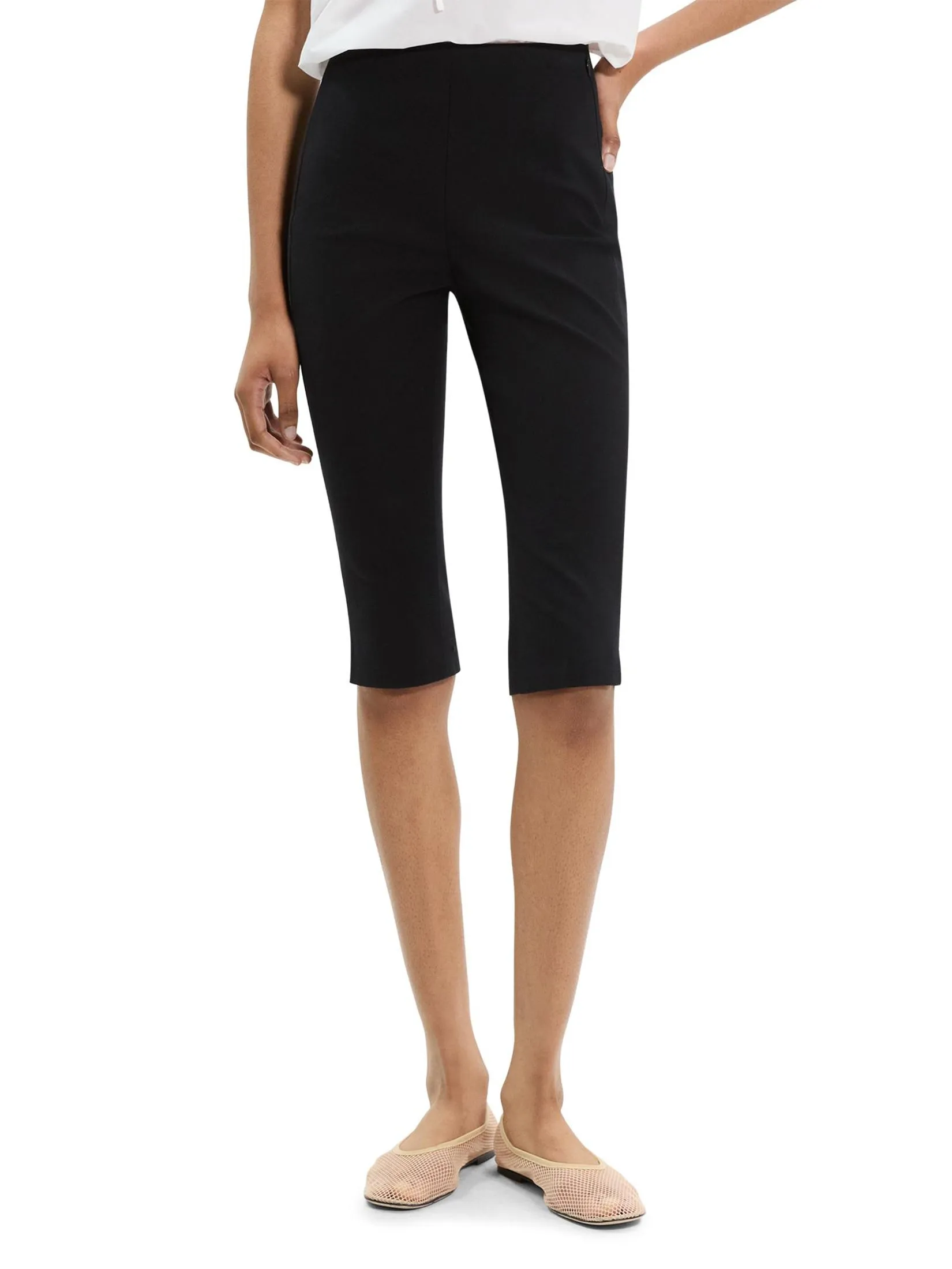 THEORY Women Capri Pant in Bistretch Black
