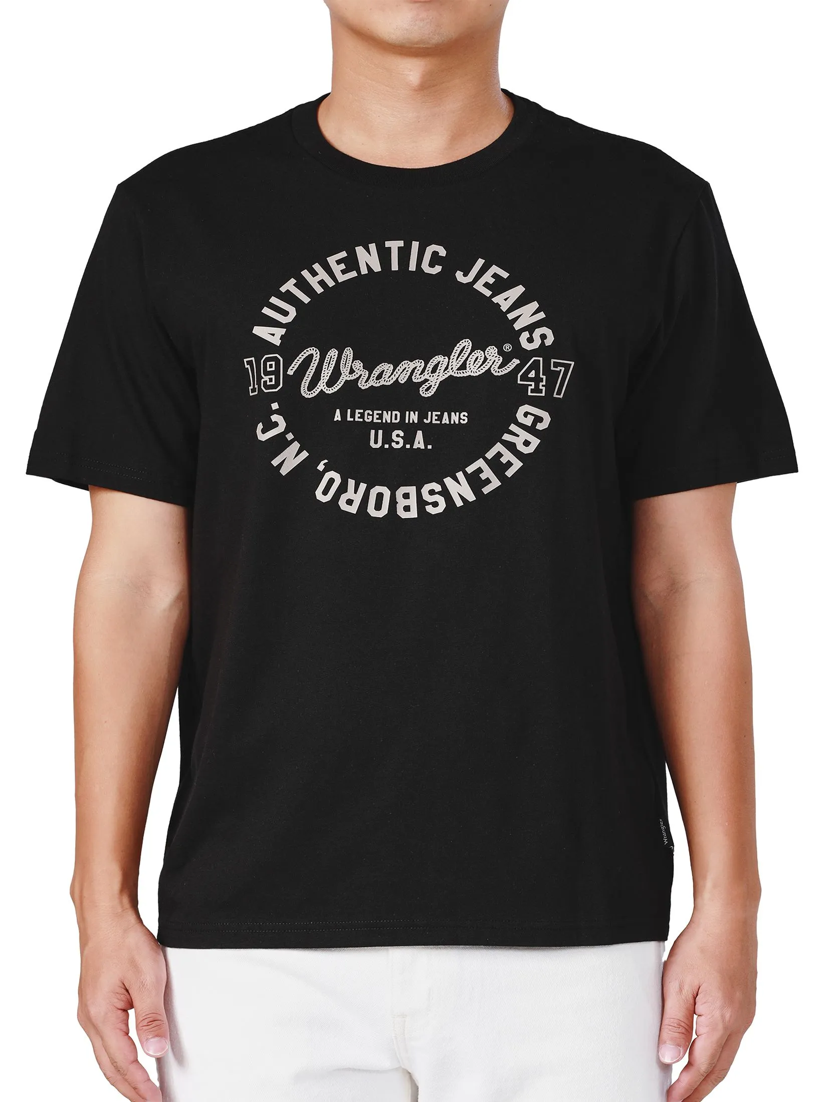 WRANGLER Men's Tee Short Sleeve Regular Fit Black