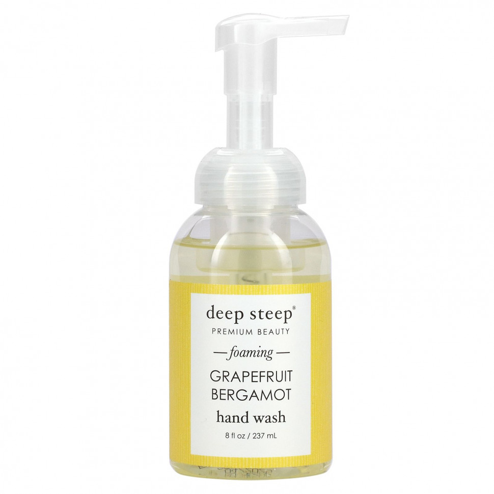 Deep Steep, Пенка для мытья рук, грейпфрут и бергамот, 237 мл (8 жидк. Унций)