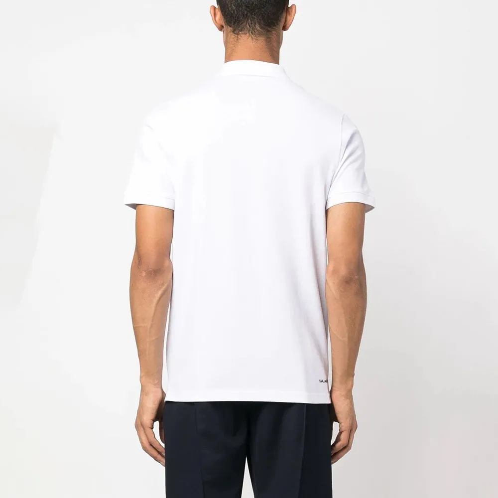 KARL LAGERFELD IKONIK 2.0 PATCH POLO WHITE