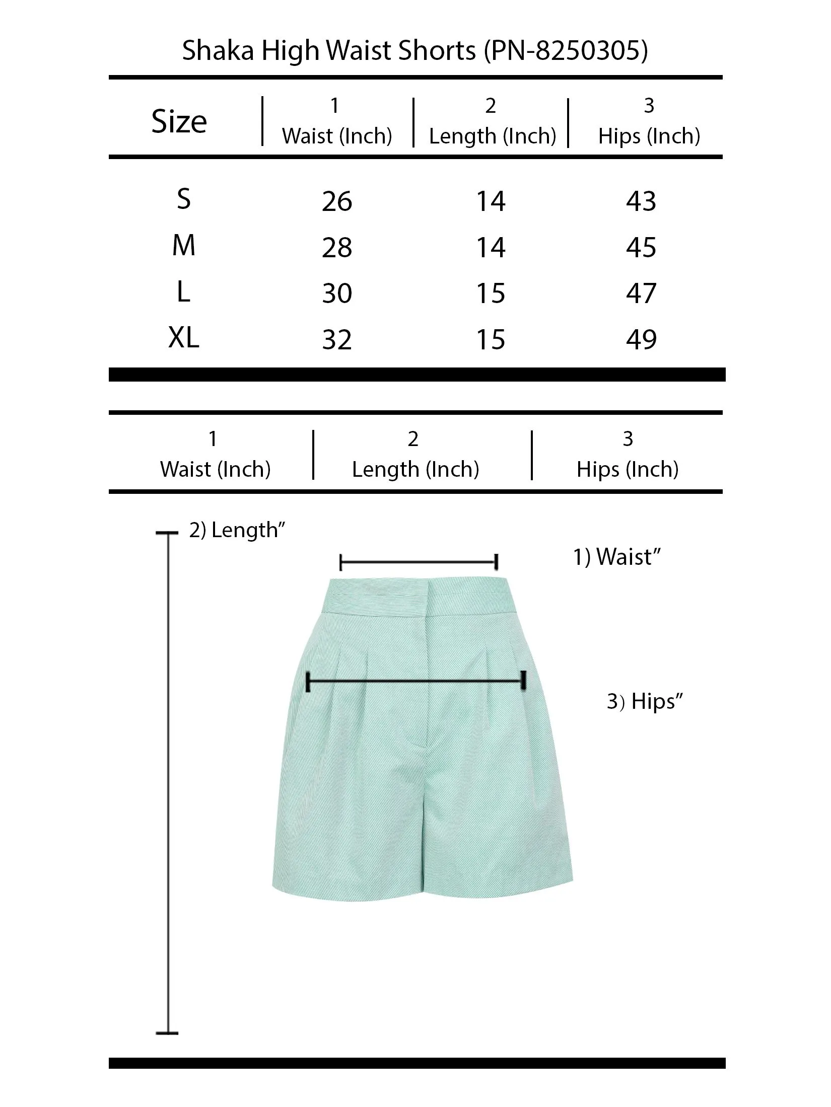 SHAKA Woman Short High Waist Green