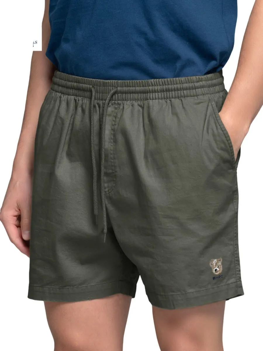 BEVERLY HILLS POLO CLUB Army Green Unisex Sport EZY Shorts Model BS2J028