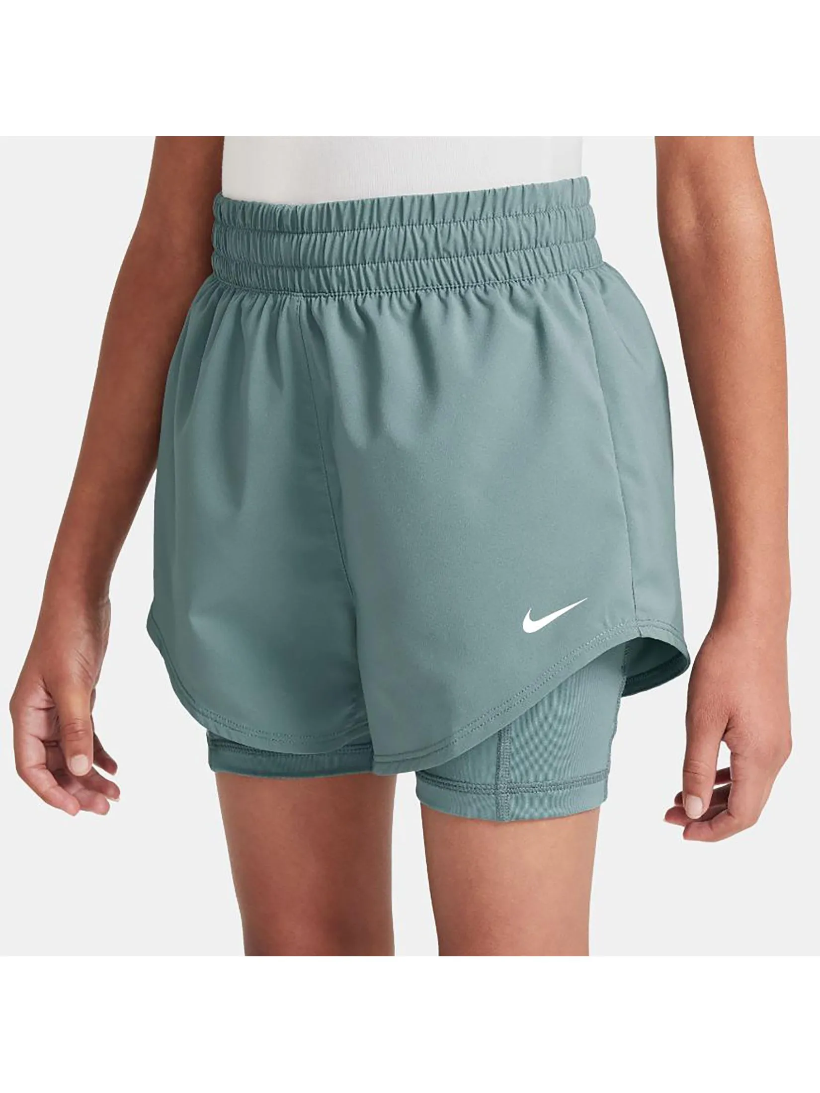 NIKE KIDS Girl Shorts Dri-FIT 3" 2-in-1 HF8237-017 Cannon/White