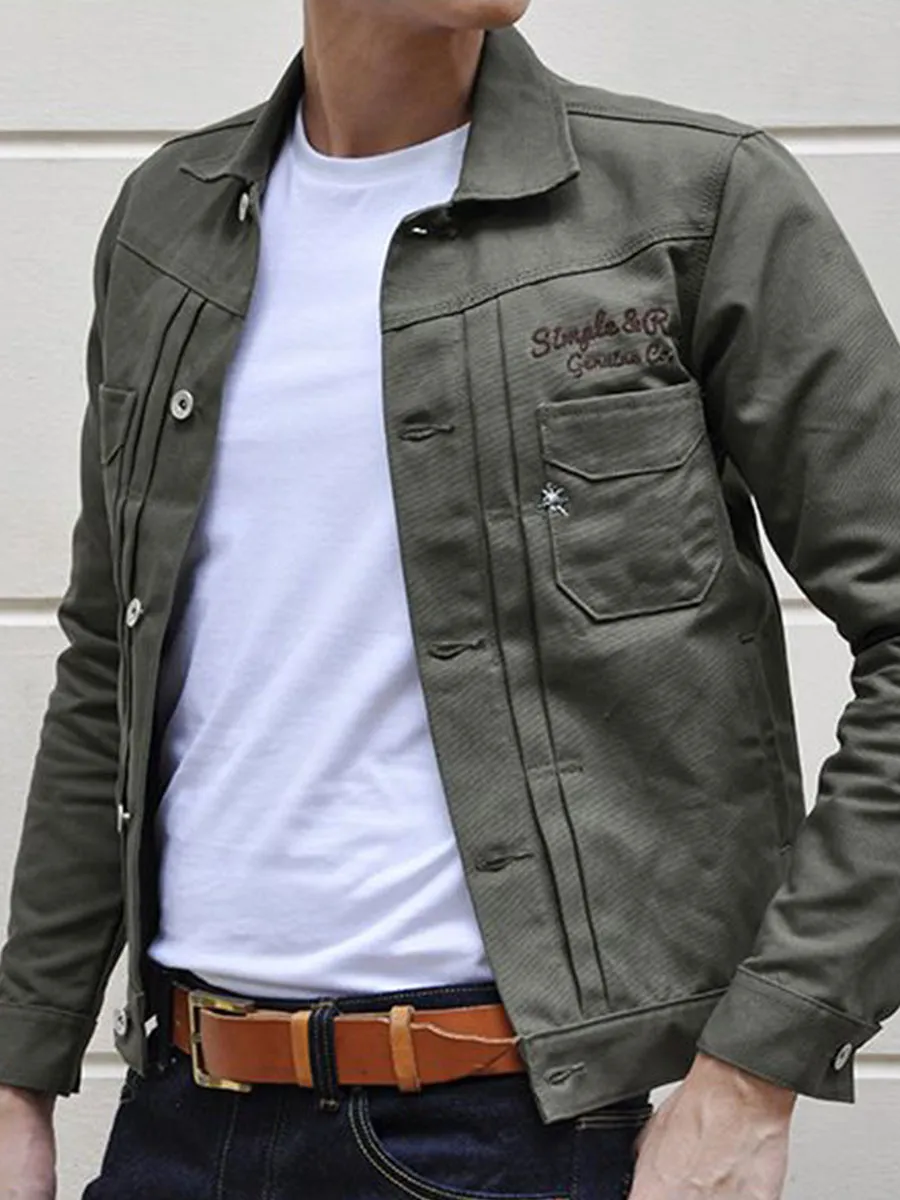 SIMPLE&RAW Jack Canvas Jacket Jk904-Gr-L Green