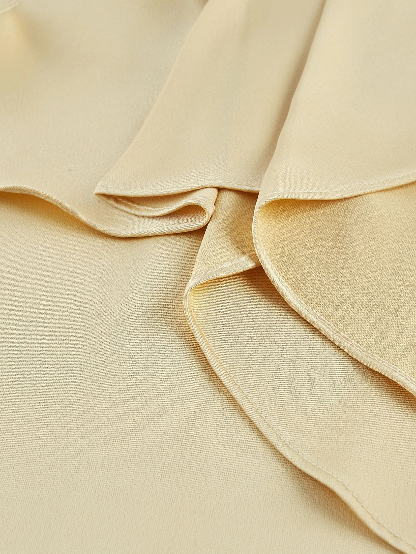 G2000 Women Clothing Poly Satin Layered Blouse Regular Fit - beige