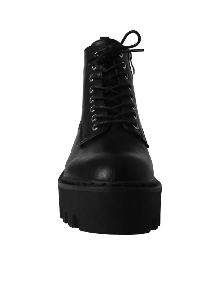 VILLAINS SF YAP Women s Platform Booties BLACK