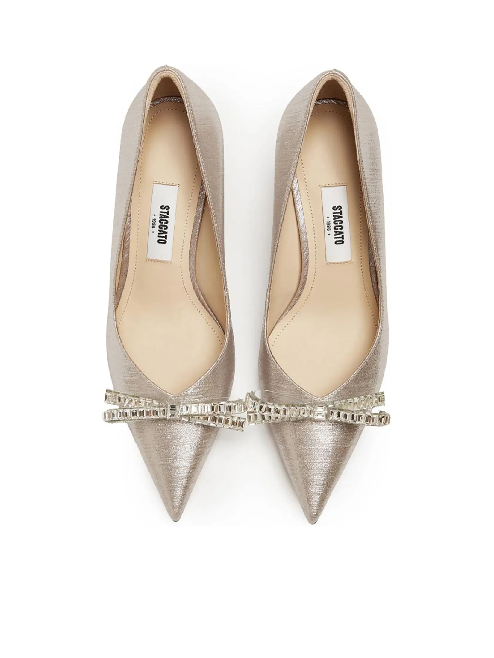 STACCATO Women Stiletto Heels Bow Front Gold