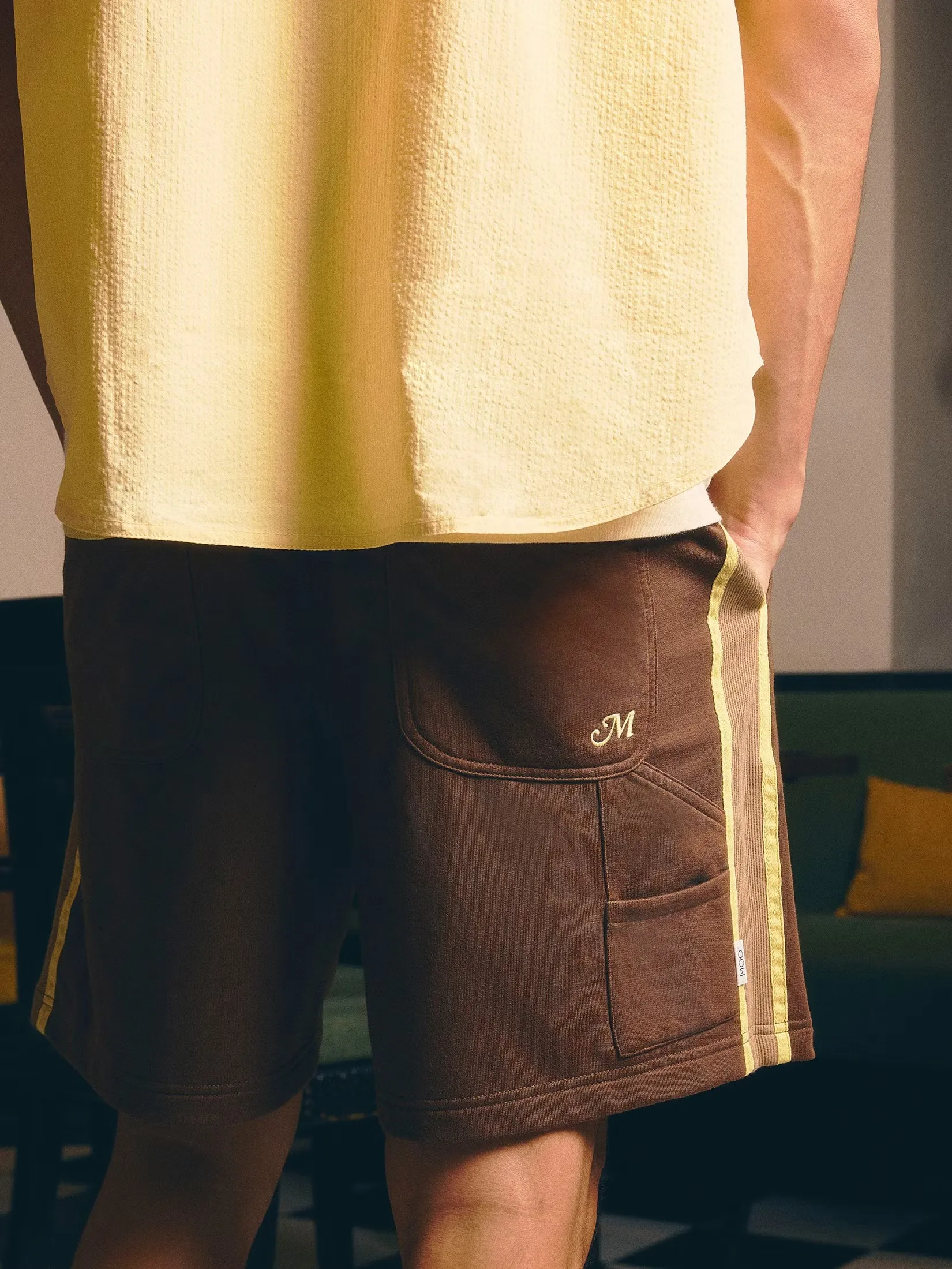 MOO [MOO 5/25] Jersey Track Shorts Brown