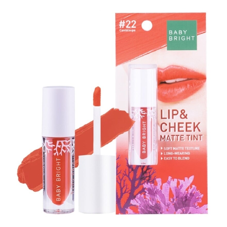 BabyBright Lip&Cheek Matte Tint 22 - 24 MLBB Peach