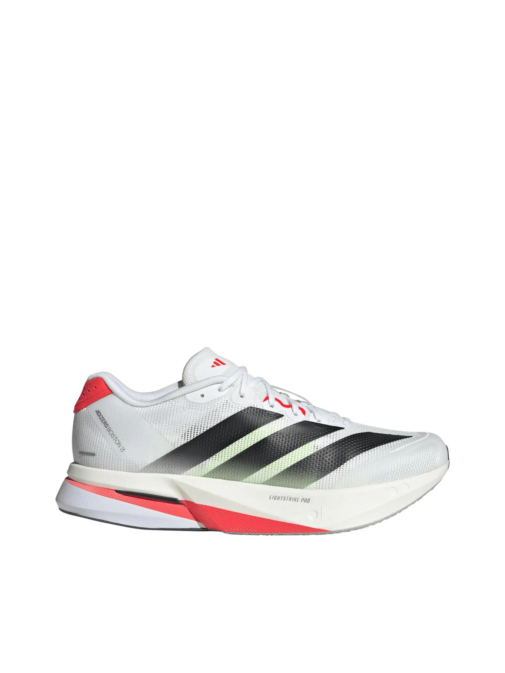 ADIDAS Men Running Shoes Adizero Boston 13 JS4932 Ftwr White / Core Black / Lucid Red