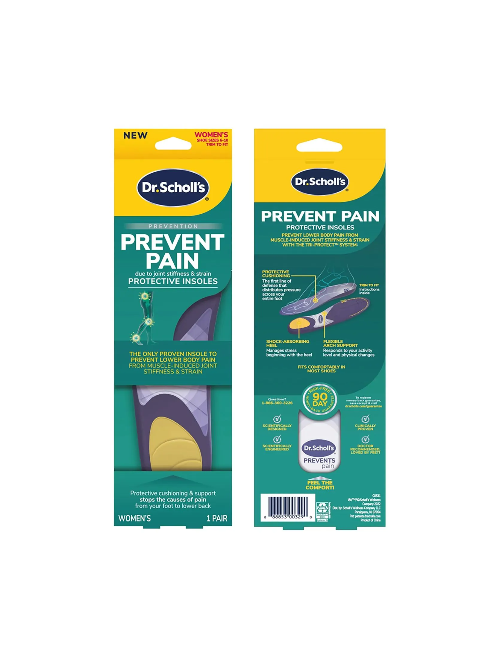 SCHOLL Dr.Scholl's Prevention Prevent Pain Protective Insoles