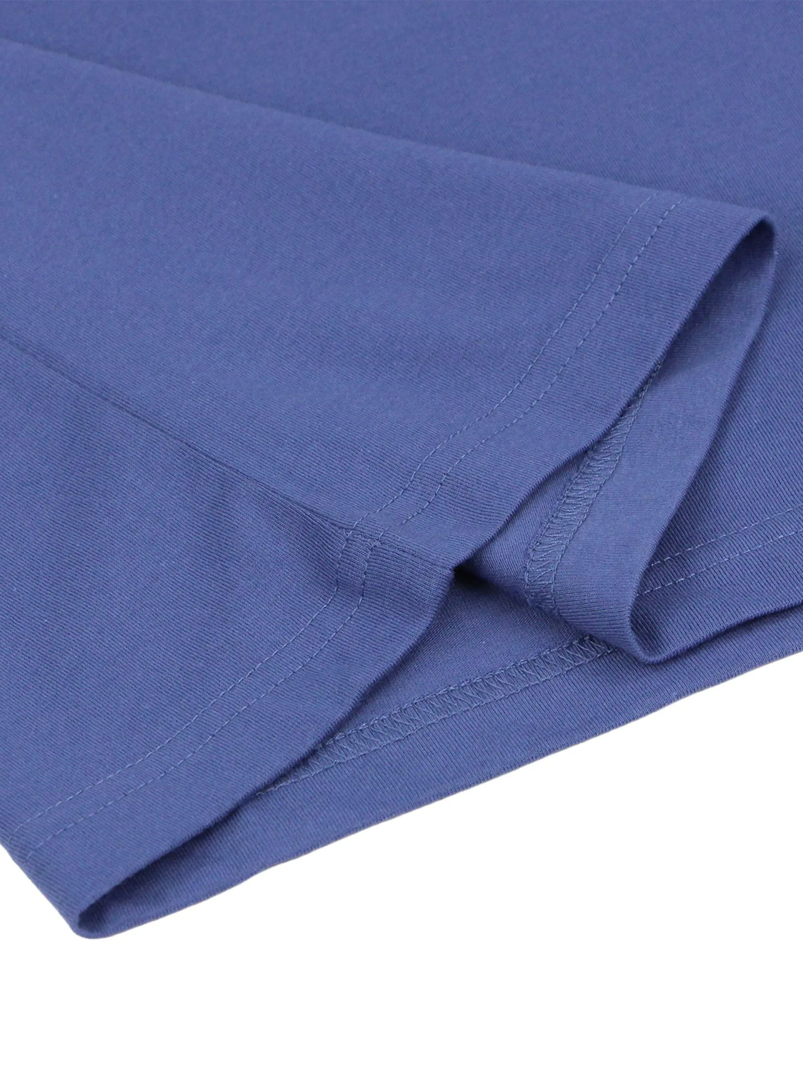 GIORDANO Men's Slim V-Neck Tee Gray Blue purple