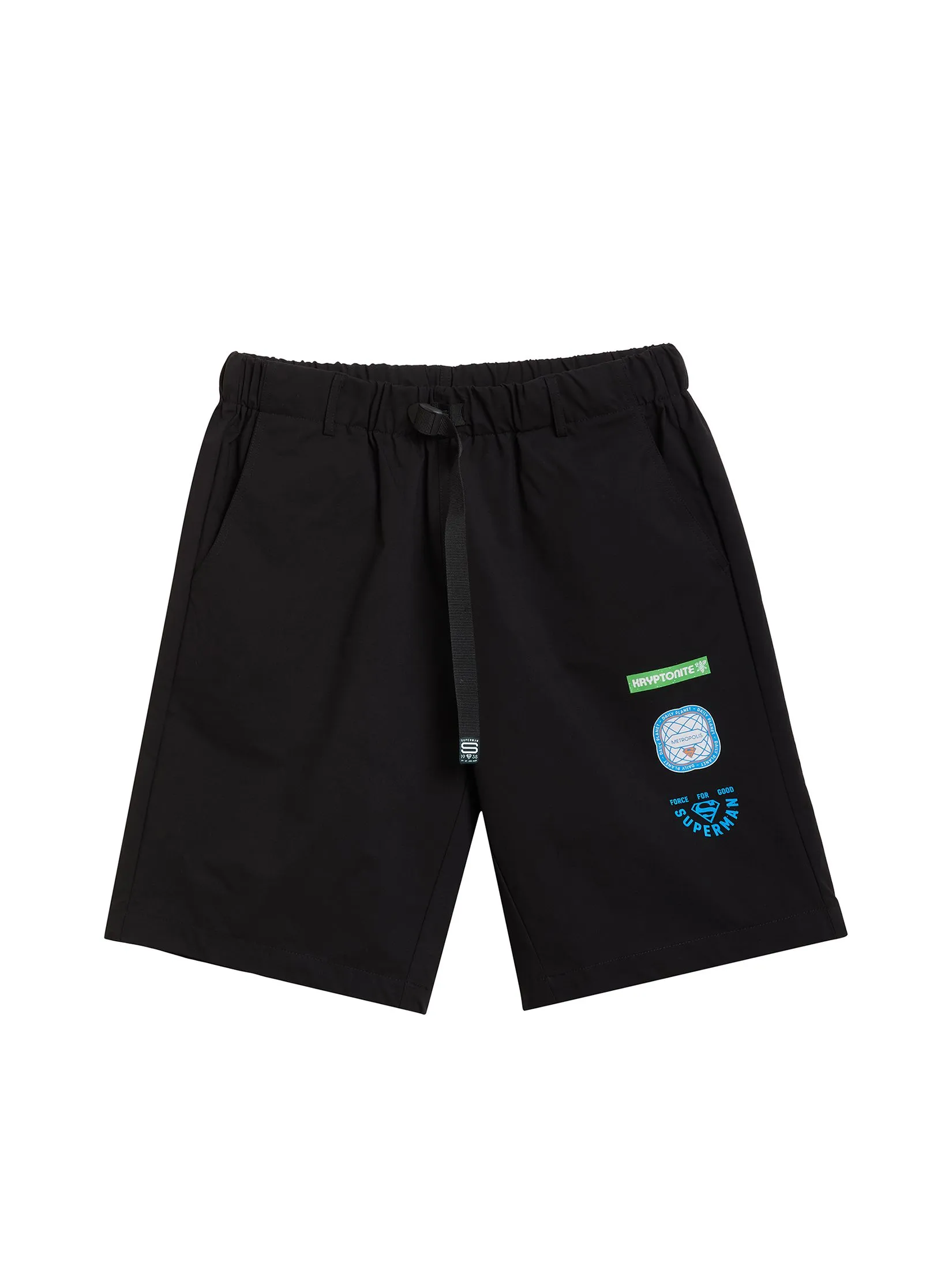 PACIFIC UNION Men Shorts Superman Black