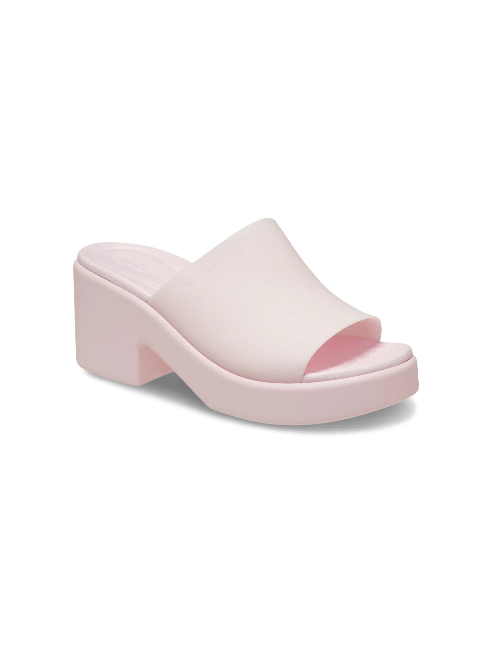 CROCS WOMEN'S  BROOKLYN FROSTED SLIDE HEEL - PINK MILK