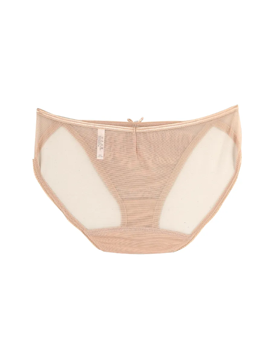 BSC LINGERIE Women Bikini style see-through lace BU1114 BEIGE