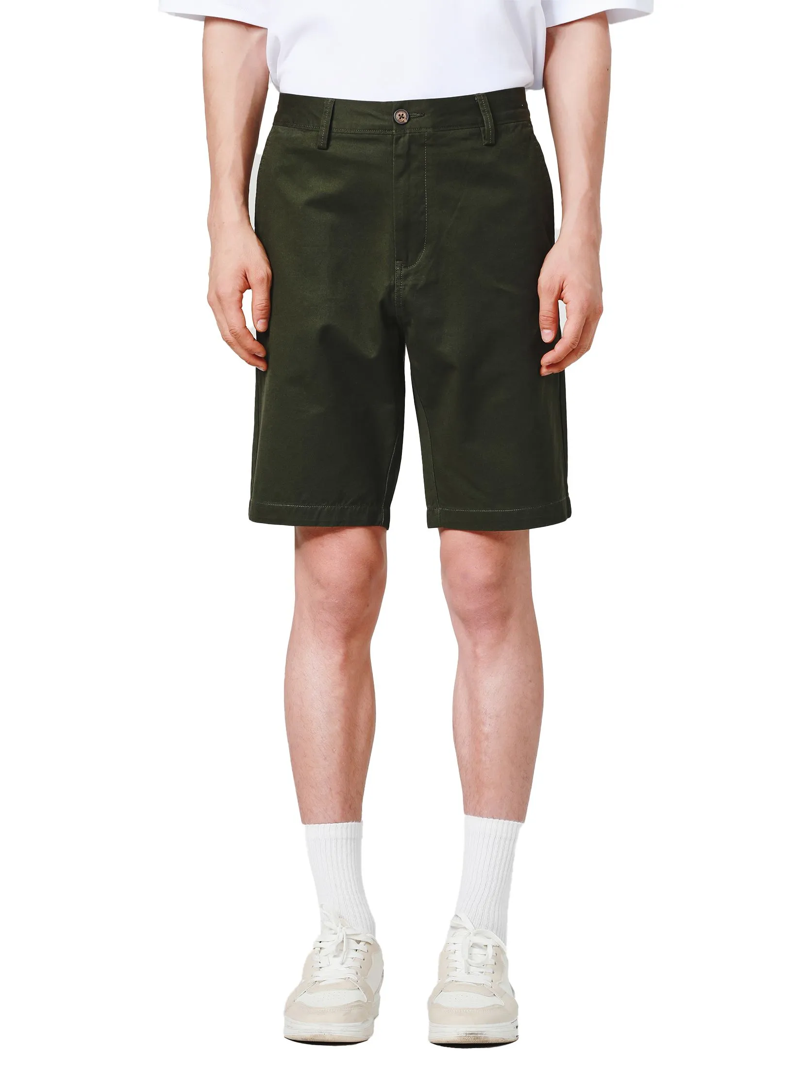 JOHN HENRY Men's Shorts (Slim Fit) ESSENTIALS Moss Green