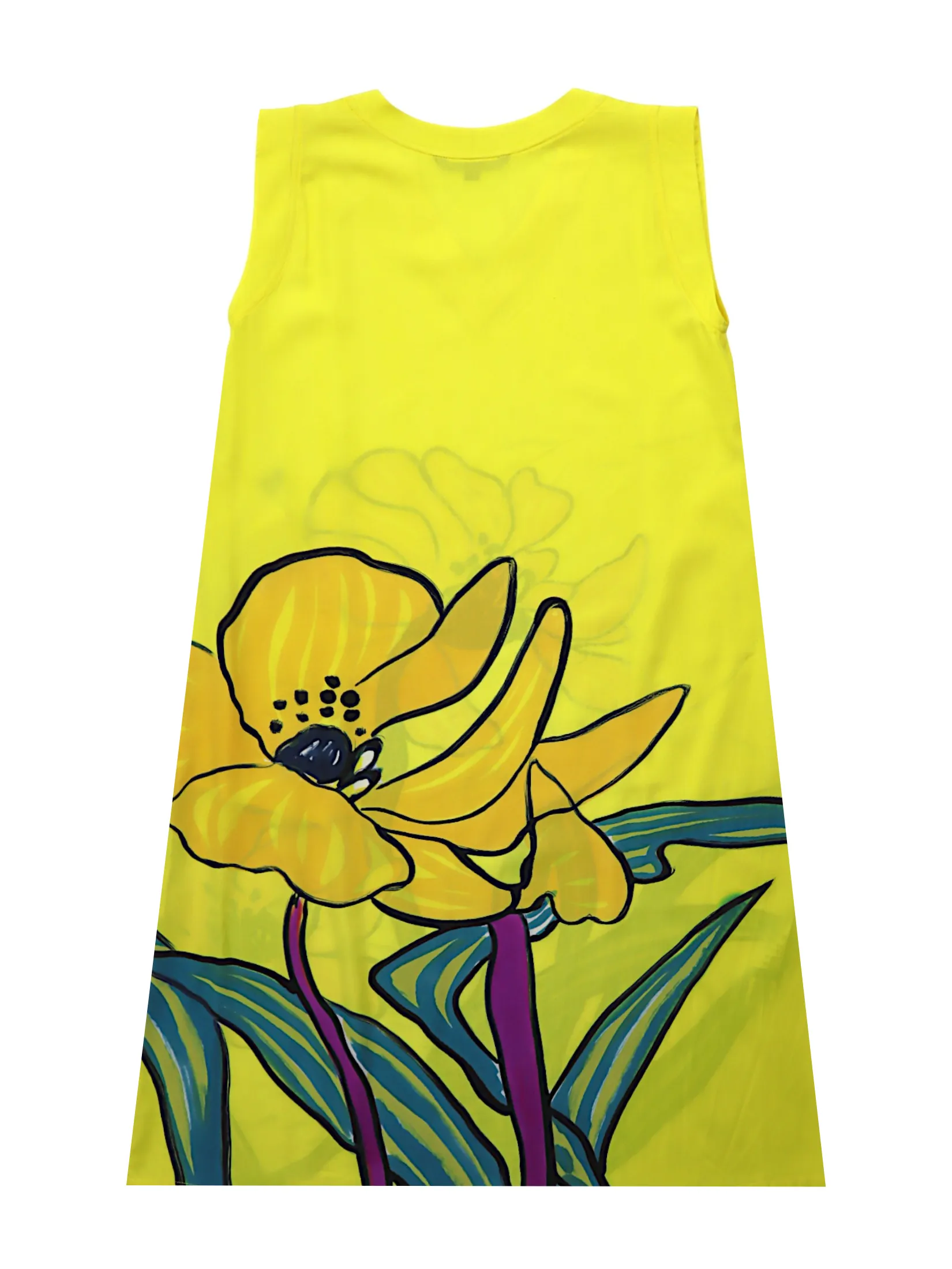 YODYOKO Woman Sleeveless Dress - Yellow : Golden Poppy of Summer