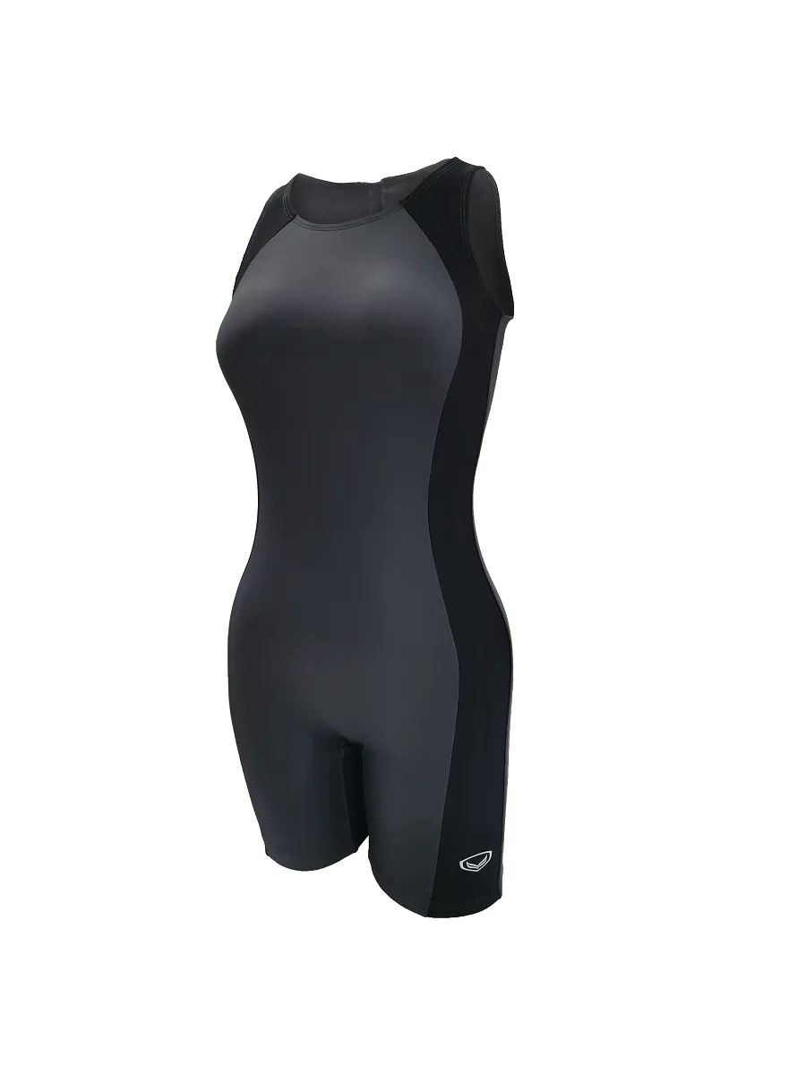 GRAND SPORT Grey WOMEN TWO TONE ONE PIECE SWIMSUIT