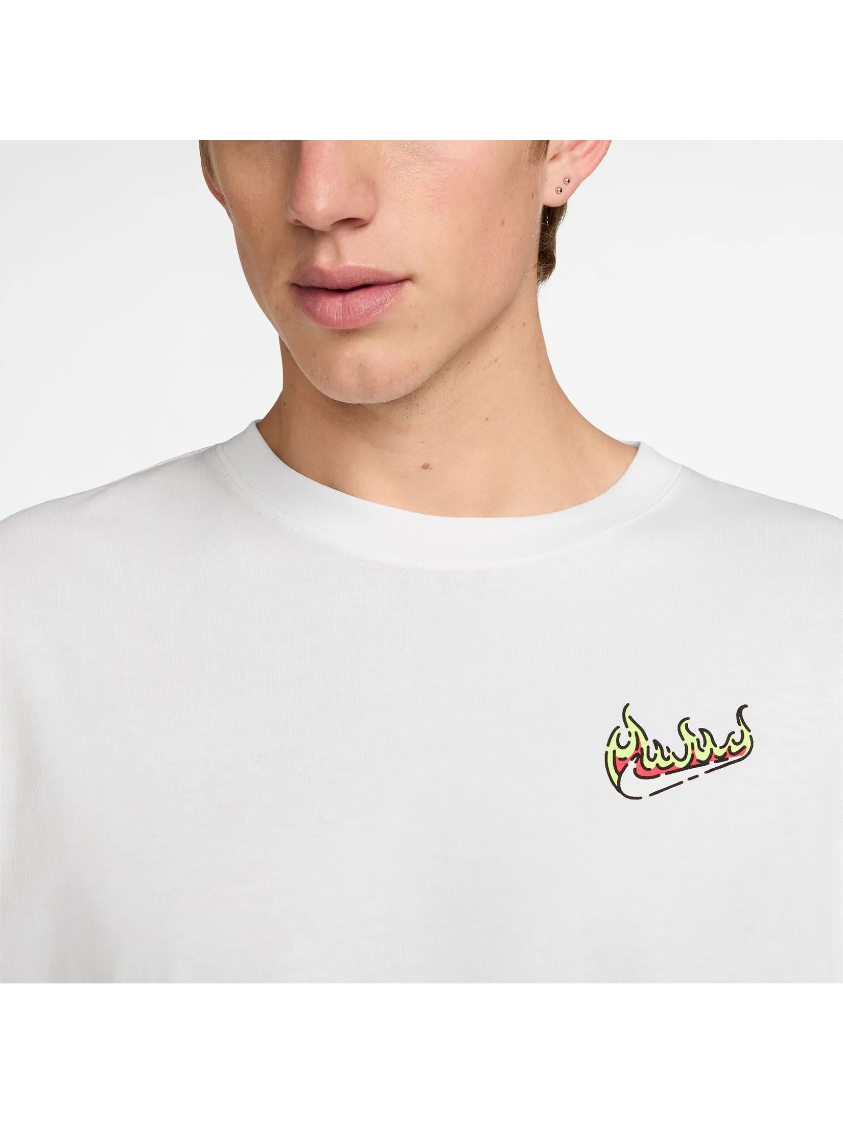 NIKE Men T-Shirt Sportswear Max90 OC LG HQ9257-100 White