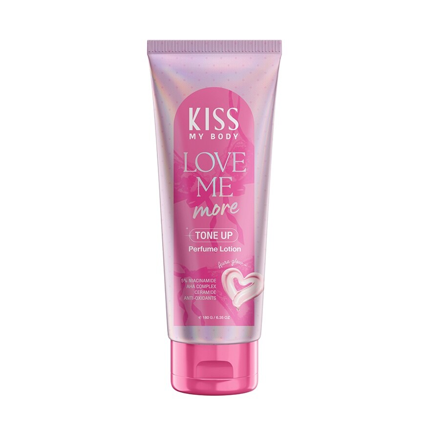 Kiss My Body Tone Up Perfume Lotion Love Me More 180 G. - Pink