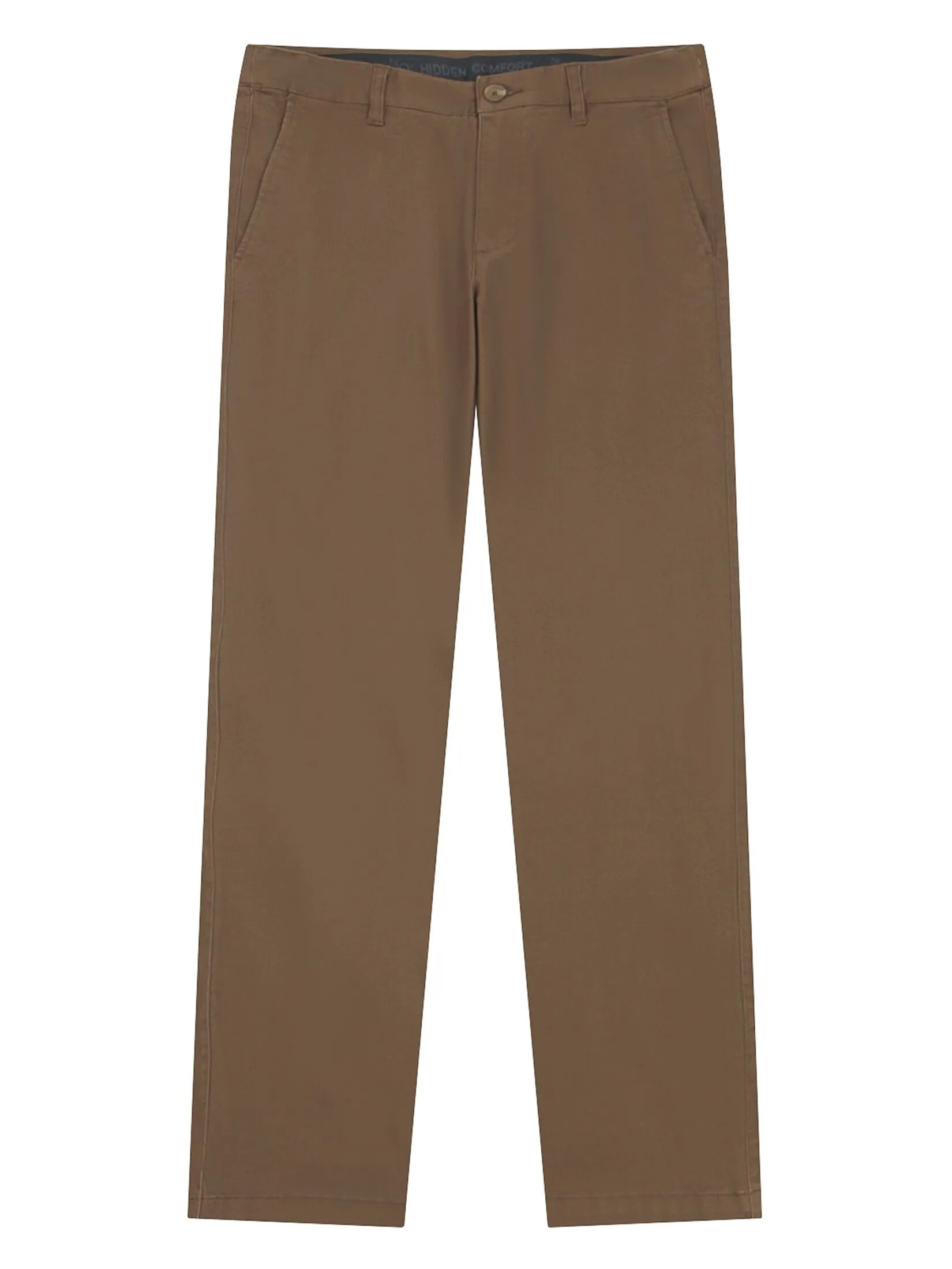 GIORDANO Men's Low-Rise Skinny Stretch Pants (180° Elastic Waistband) Winter Oak Brown