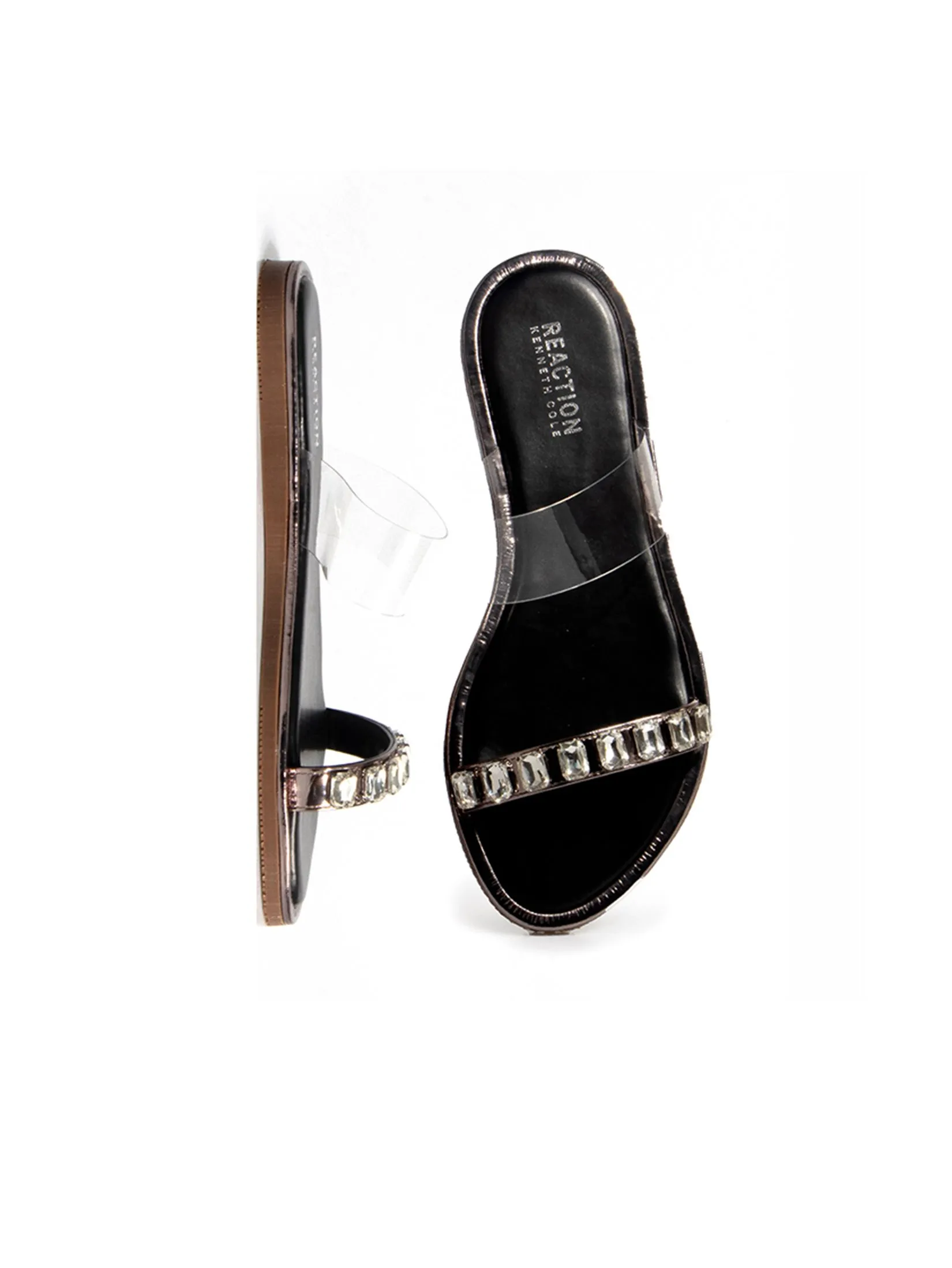 KENNETH COLE WOMEN SANDALS JAMILLIE DIAMOND / PEWTER