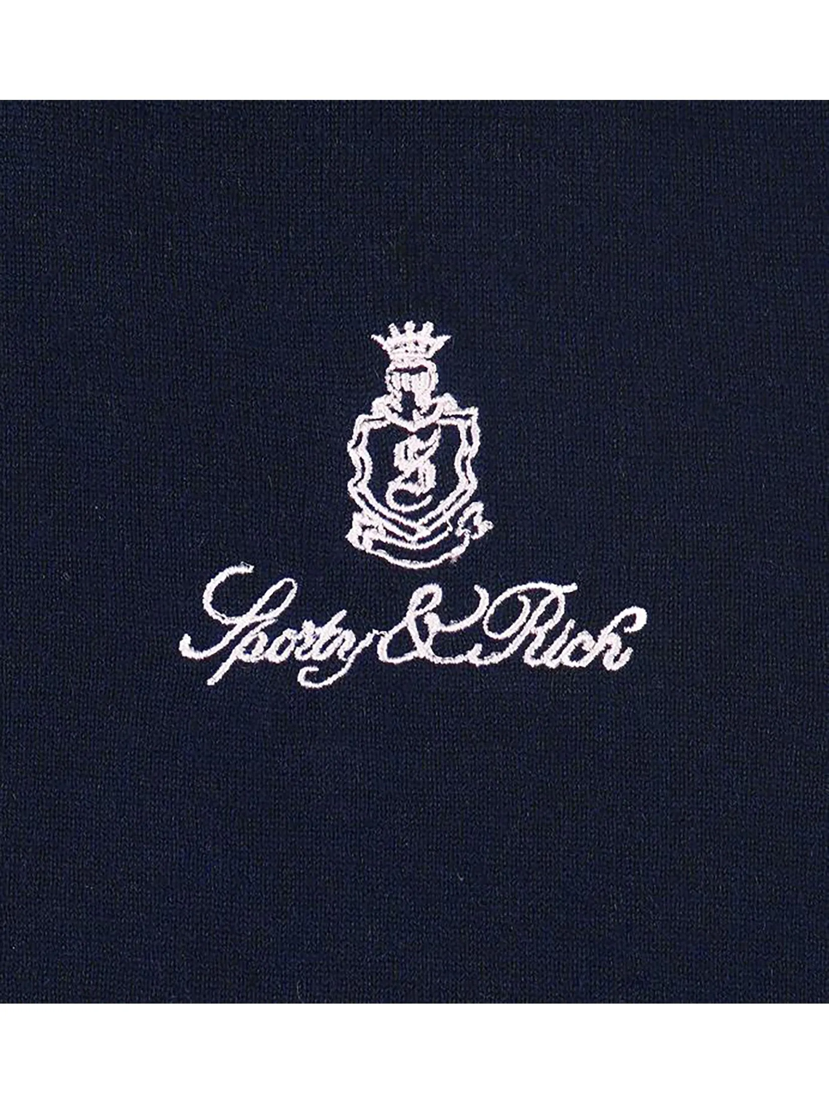 SPORTY & RICH Unisex Sweater Vendome Merino - Navy