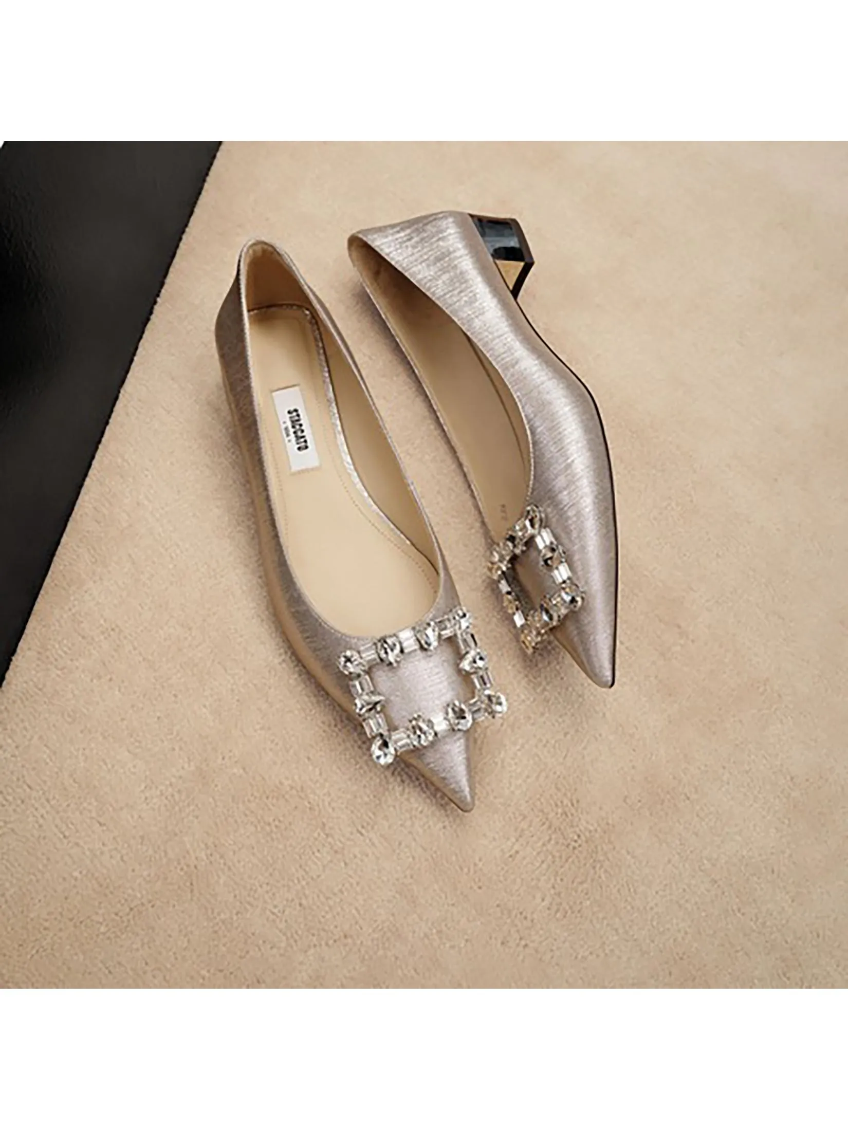 STACCATO Women Pumps Crystal Buckle Gold