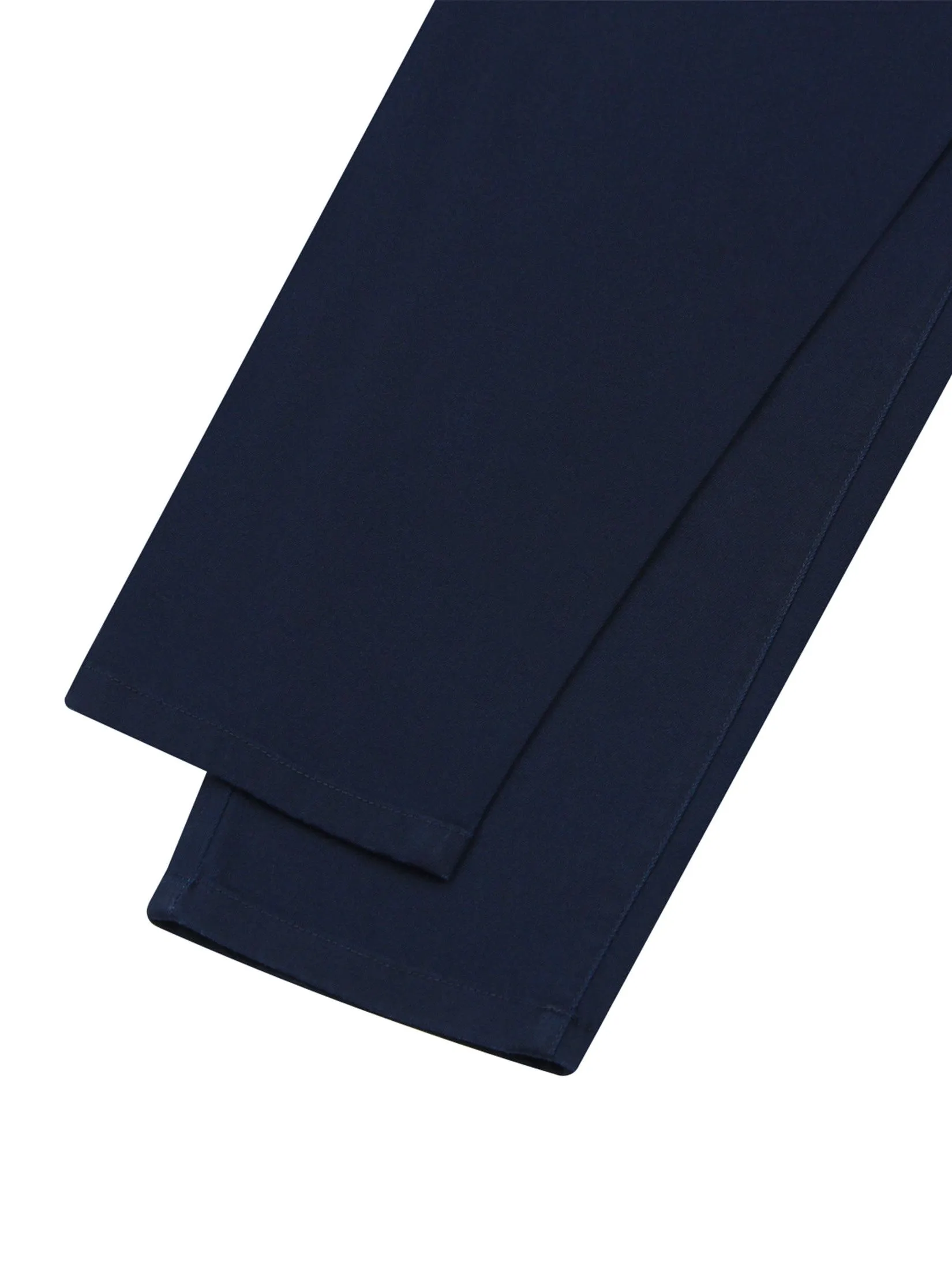 GIORDANO Women's Regular Khaki Pants (180° Elastic Waist) White Navy