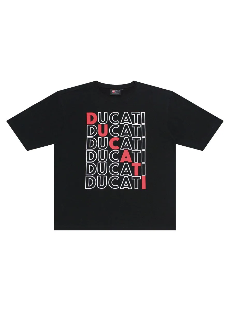 DUCATI Black T-shirt Loose Fit for men DCT52 063