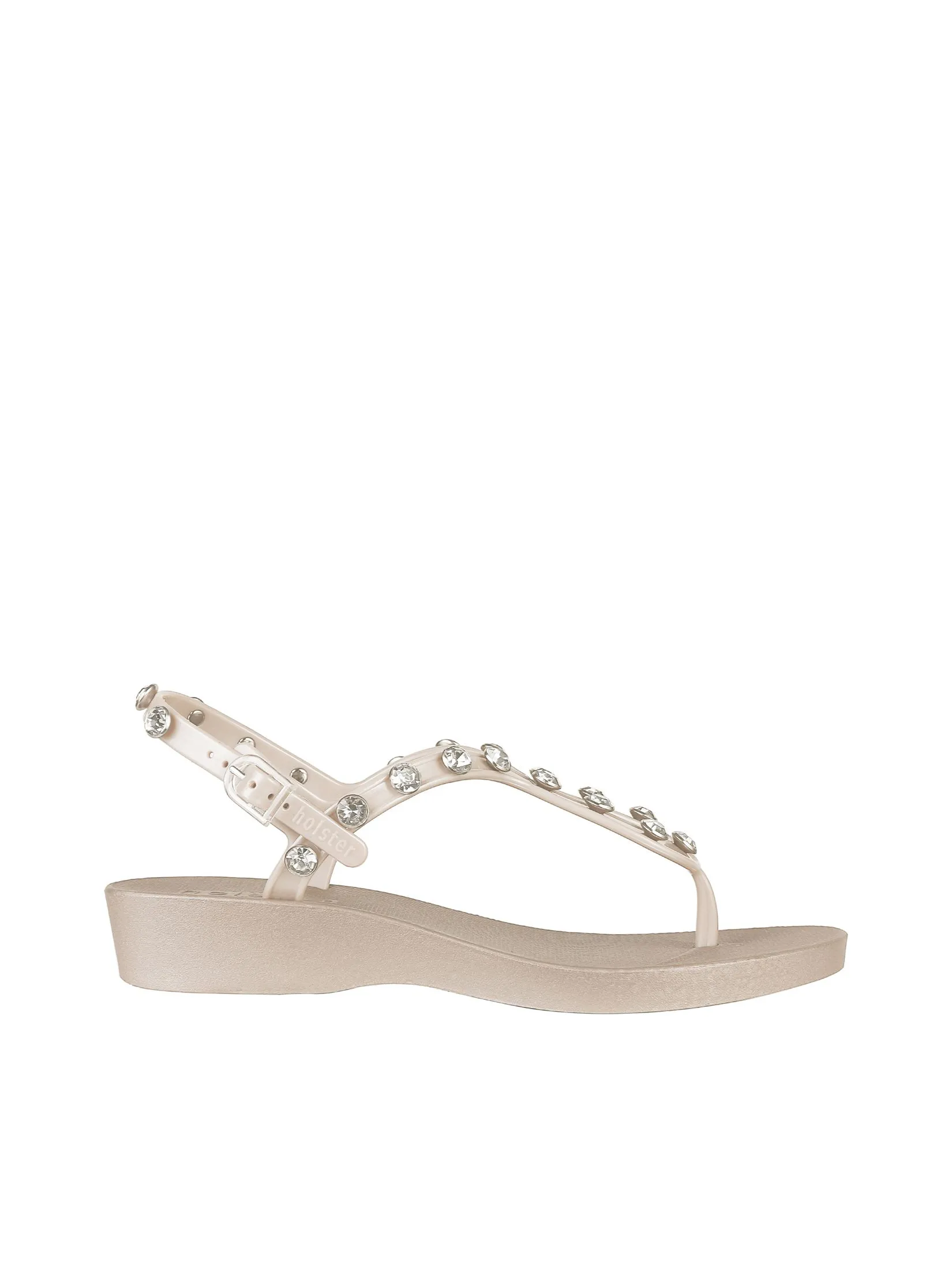 HOLSTER Women Sandals Supernova Wedge Solid Champagne Size - 37 EU