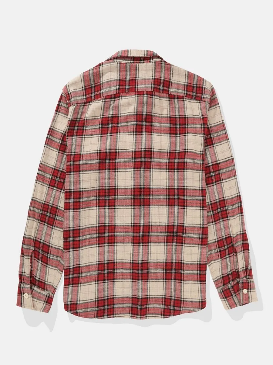 AMERICAN EAGLE MEN CF CSC SALVADOR TWILL FLANNEL 663 RED SPRINKLE