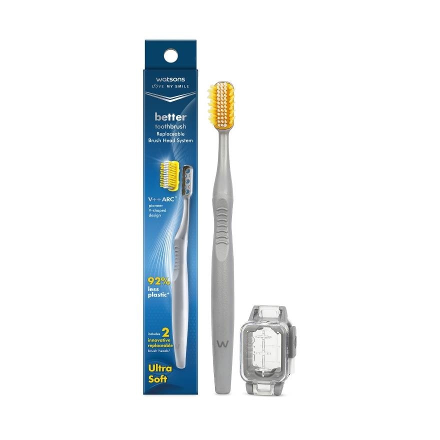 Watsons Better Toothbrush 1s with Replaceable Brush Heads 2pcs.