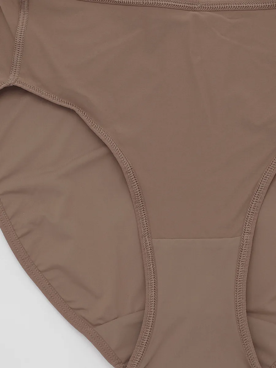 SABINA Fresh Up Mid Waisted Panty - Tan