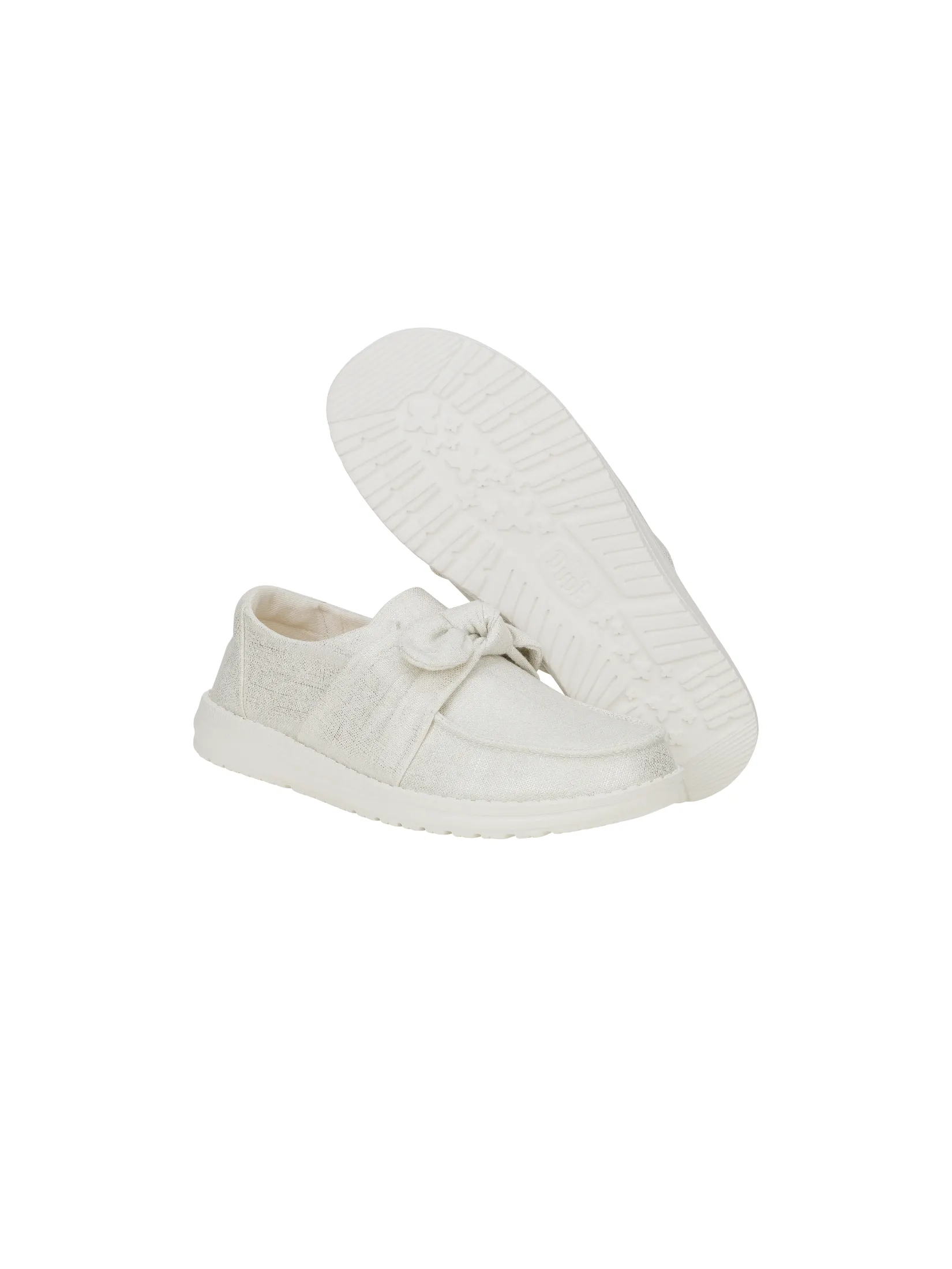 HEYDUDE WENDY BOW SHIMMER - METALLIC SILVER