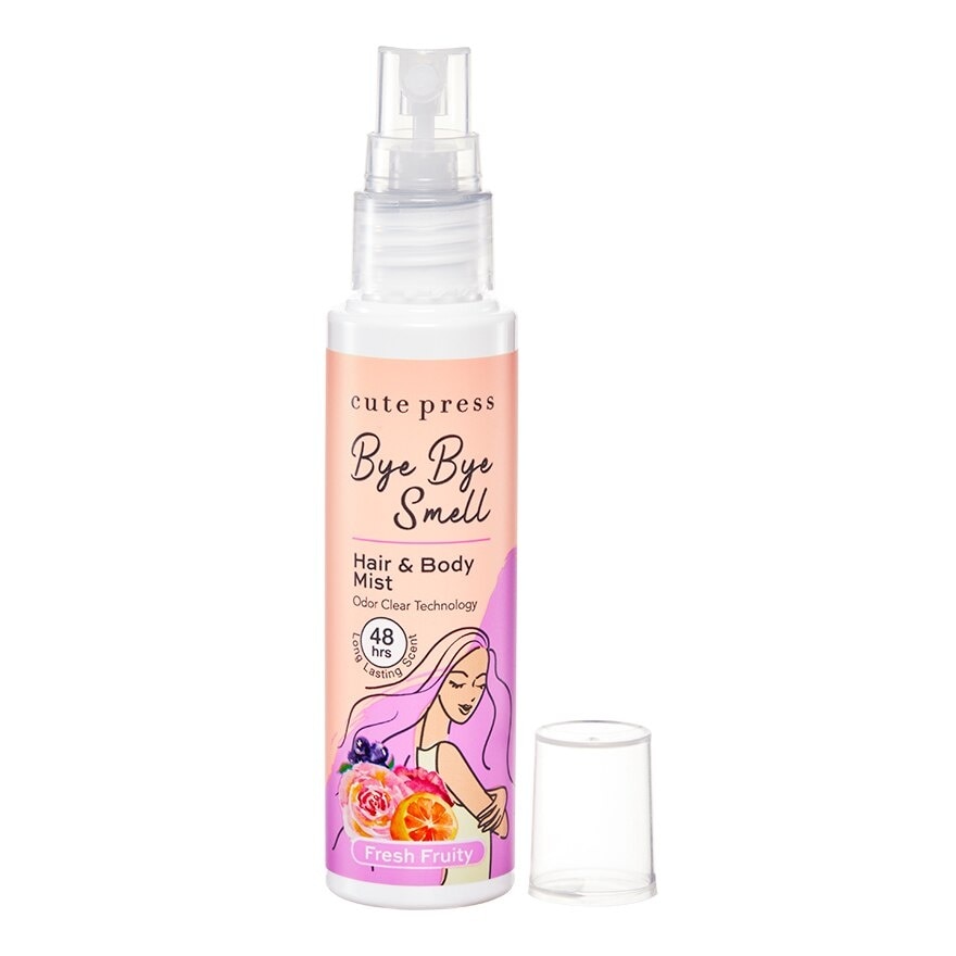 Cute Press Bye Bye Smell Hair And Body Mist 60ml. Fresh Fruity