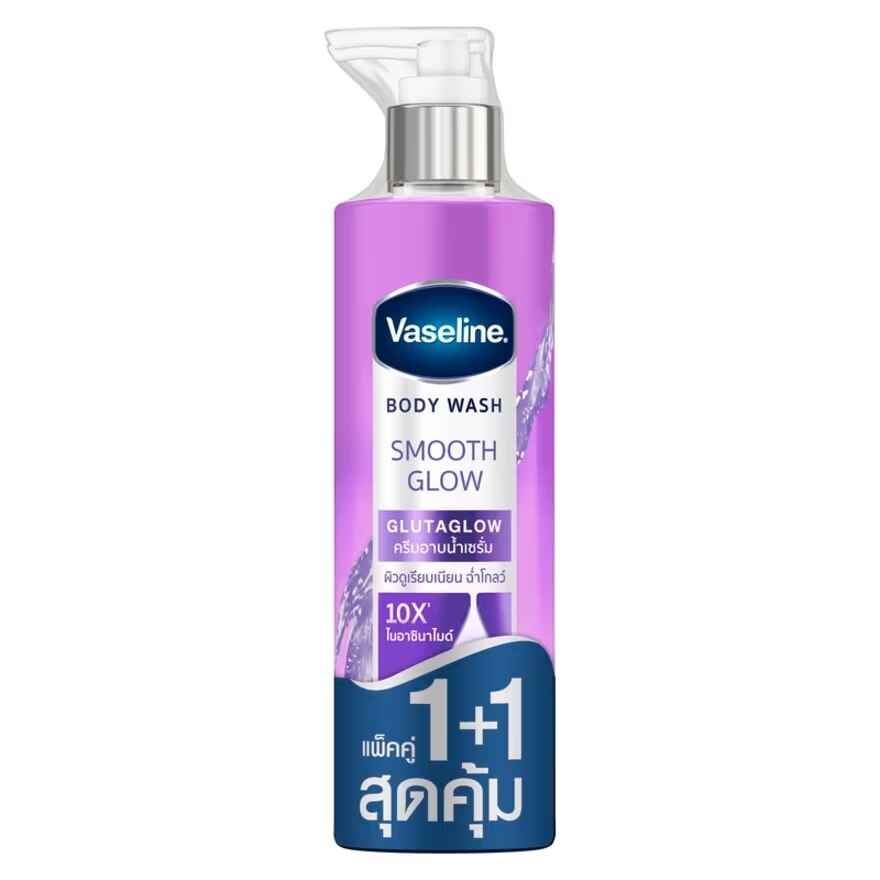 Vaseline Body Wash Smooth Glow Glutaglow 425 Ml.Twin Pack ผิวดูเรียบเนียน ฉ่ำโกลว์