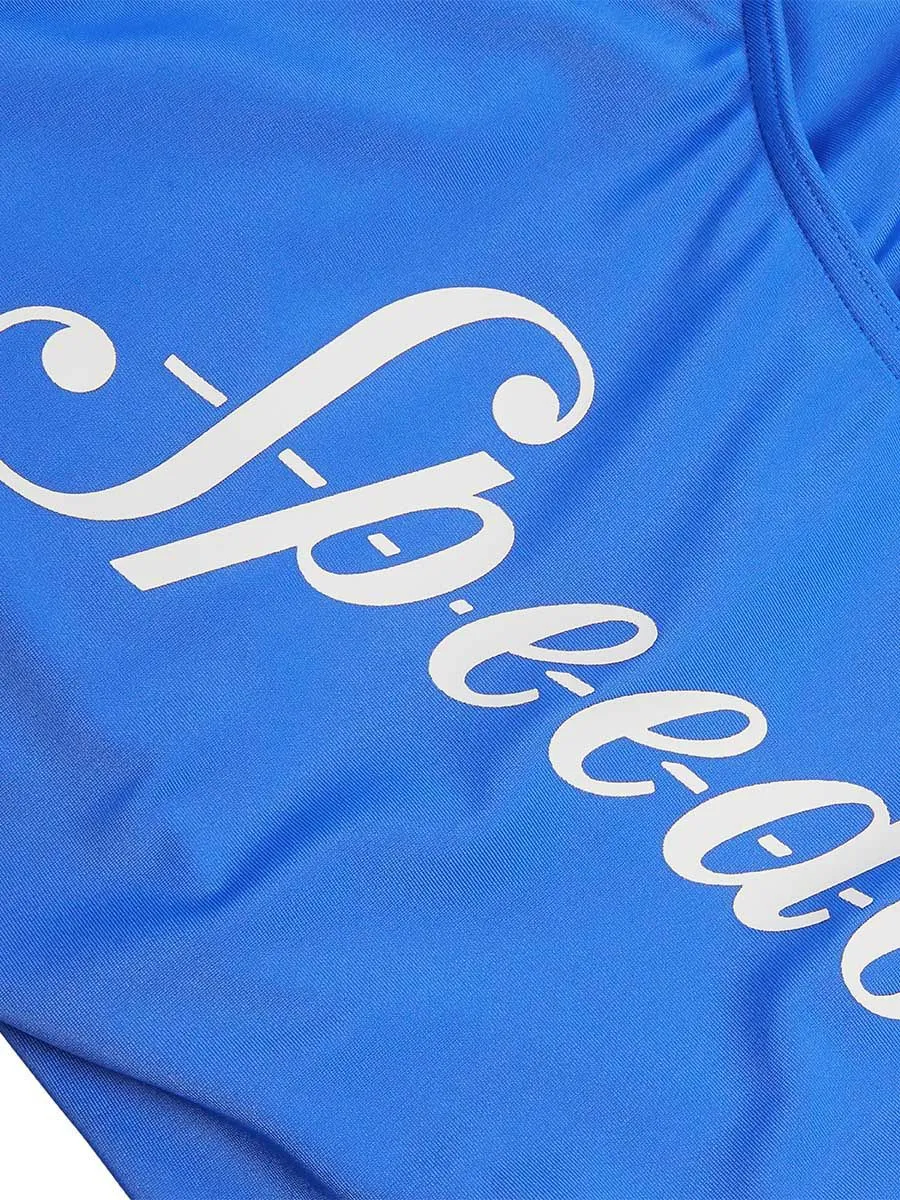 SPEEDO Women Swimsuit Logo Deep U Back One Piece Blue - SP111SP105DZTH