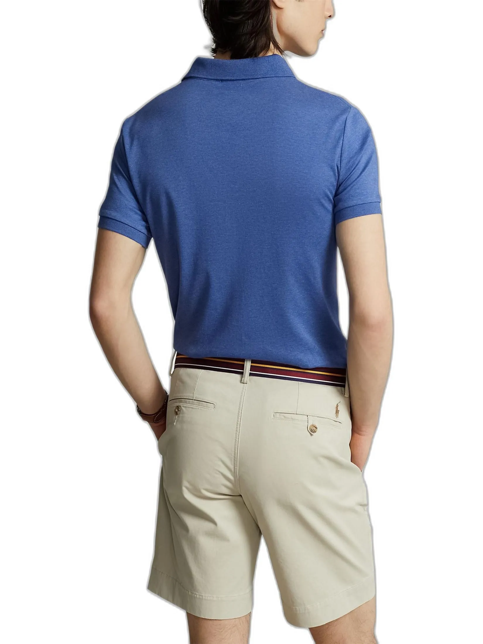 POLO RALPH LAUREN Men Polo-Custom Slim Fit Soft Cotton Polo Shirt MNPOKNI1N822380-Blue