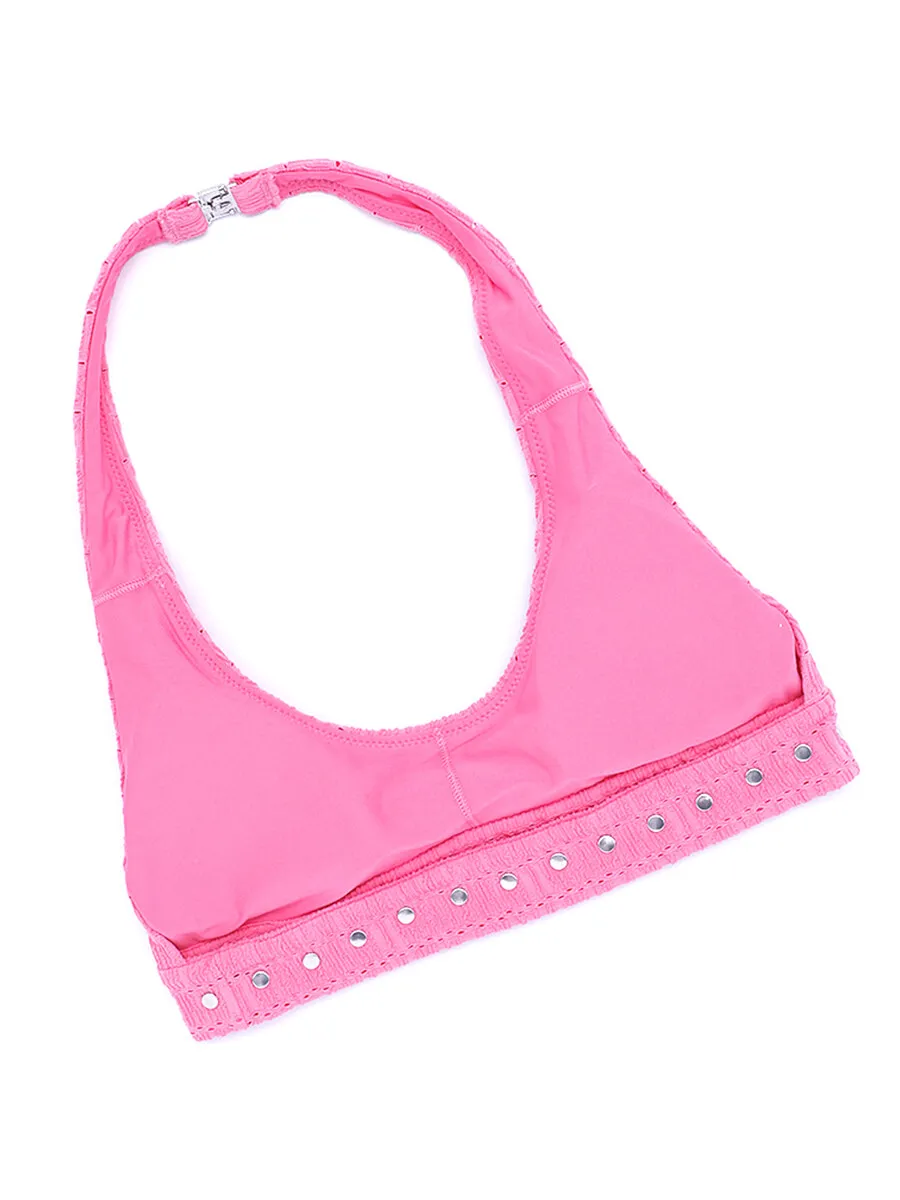 SABINA SWIM SS 24 Liara Swim Top - Hot Pink