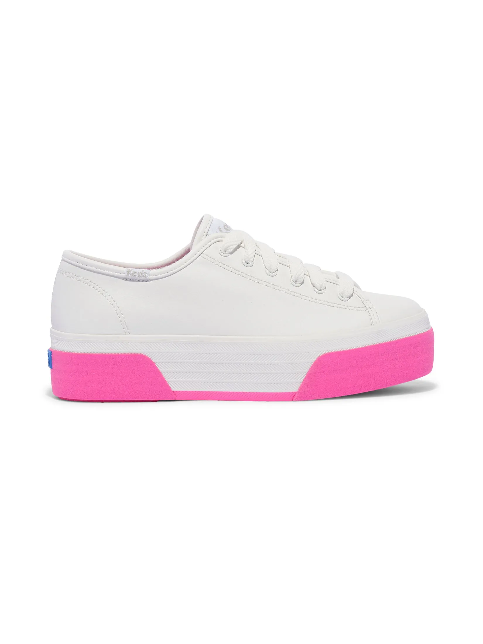 KEDS Women Triple Up Leather Bump Foxing Stripe Pink