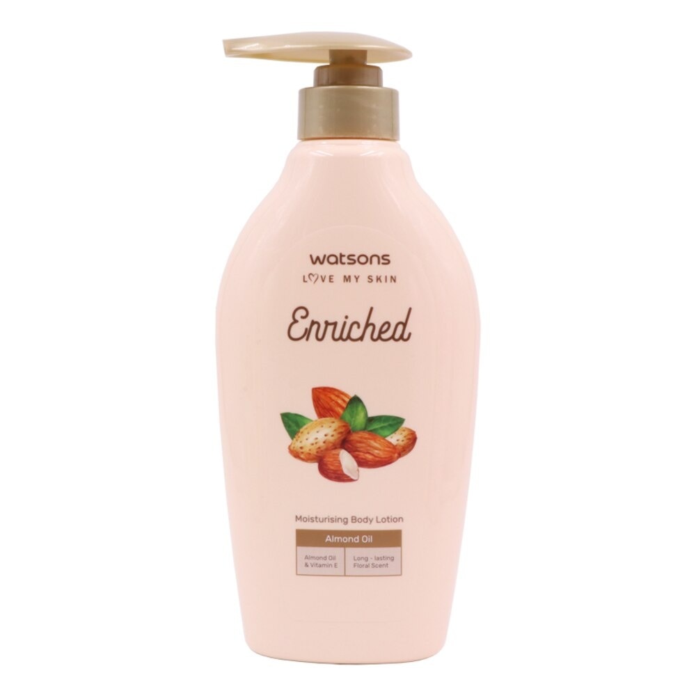 Watsons Enriched Almond Oil Moisturising Body Lotion 400ml - Orange
