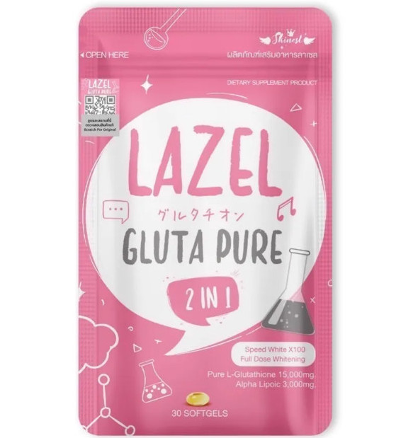 Комплекс с глутатионом и ALA для сияния кожи Lazel GLuta Pure 2 in 1 30 шт