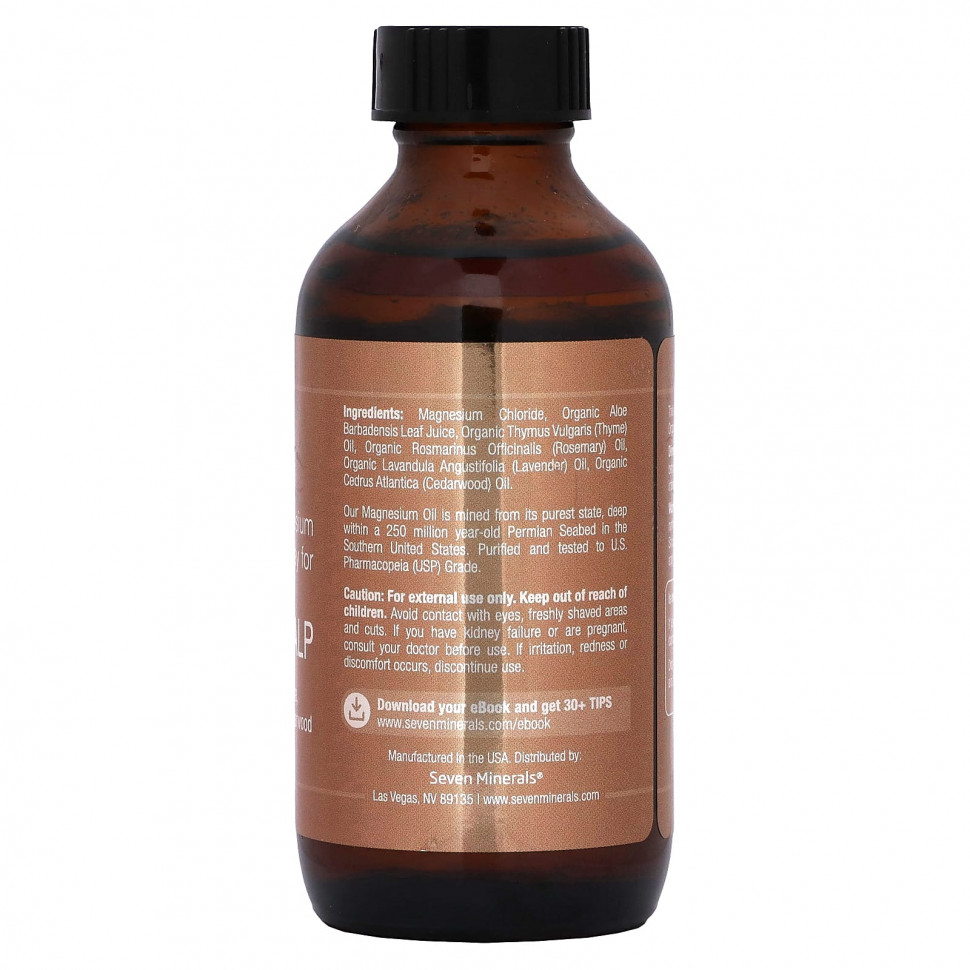 Seven Minerals, Спрей с магниевым маслом, 118 мл (4 жидк. Унции)