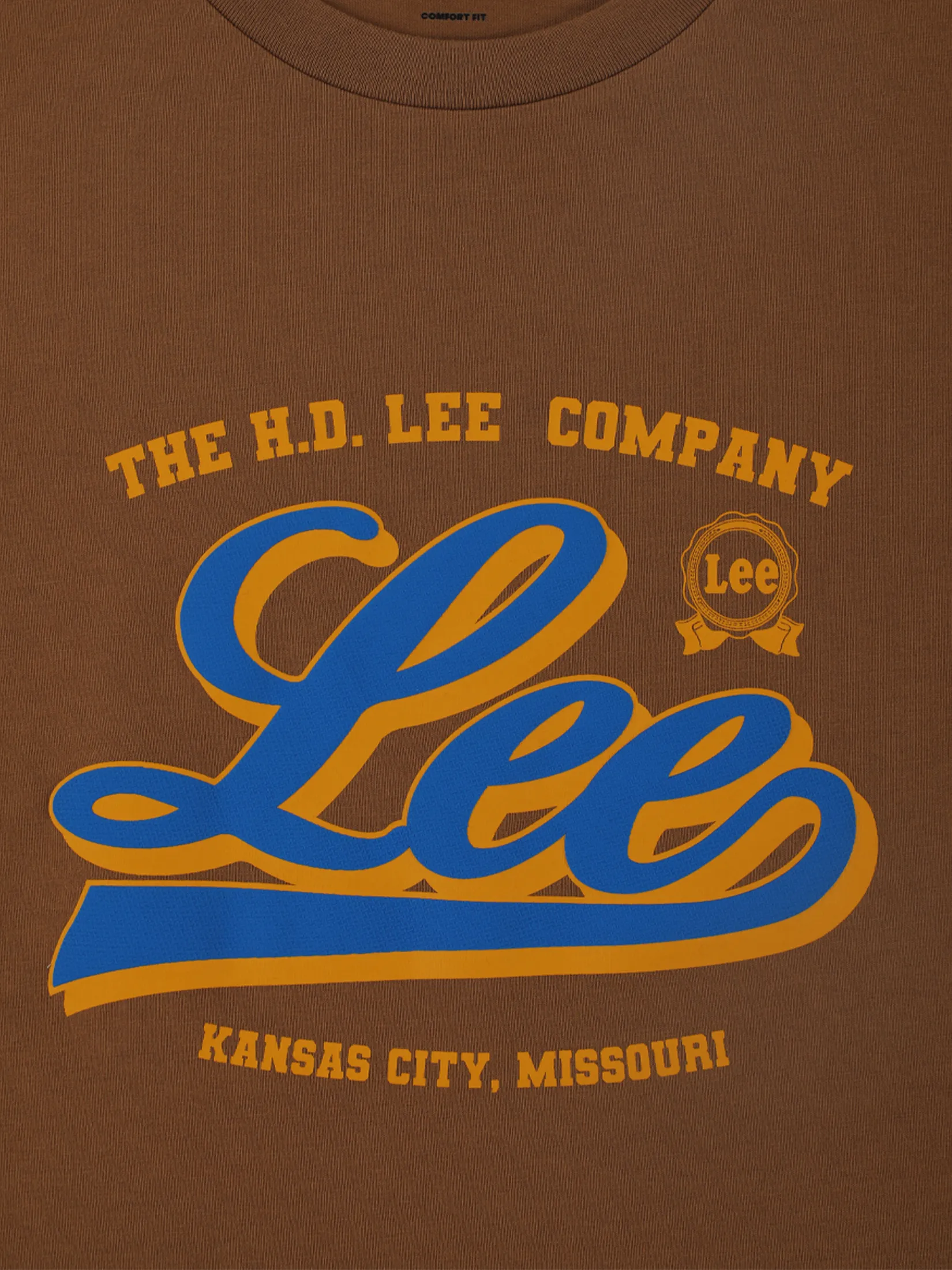 LEE Men s Tee Short Sleeve Comfort Fit Brown