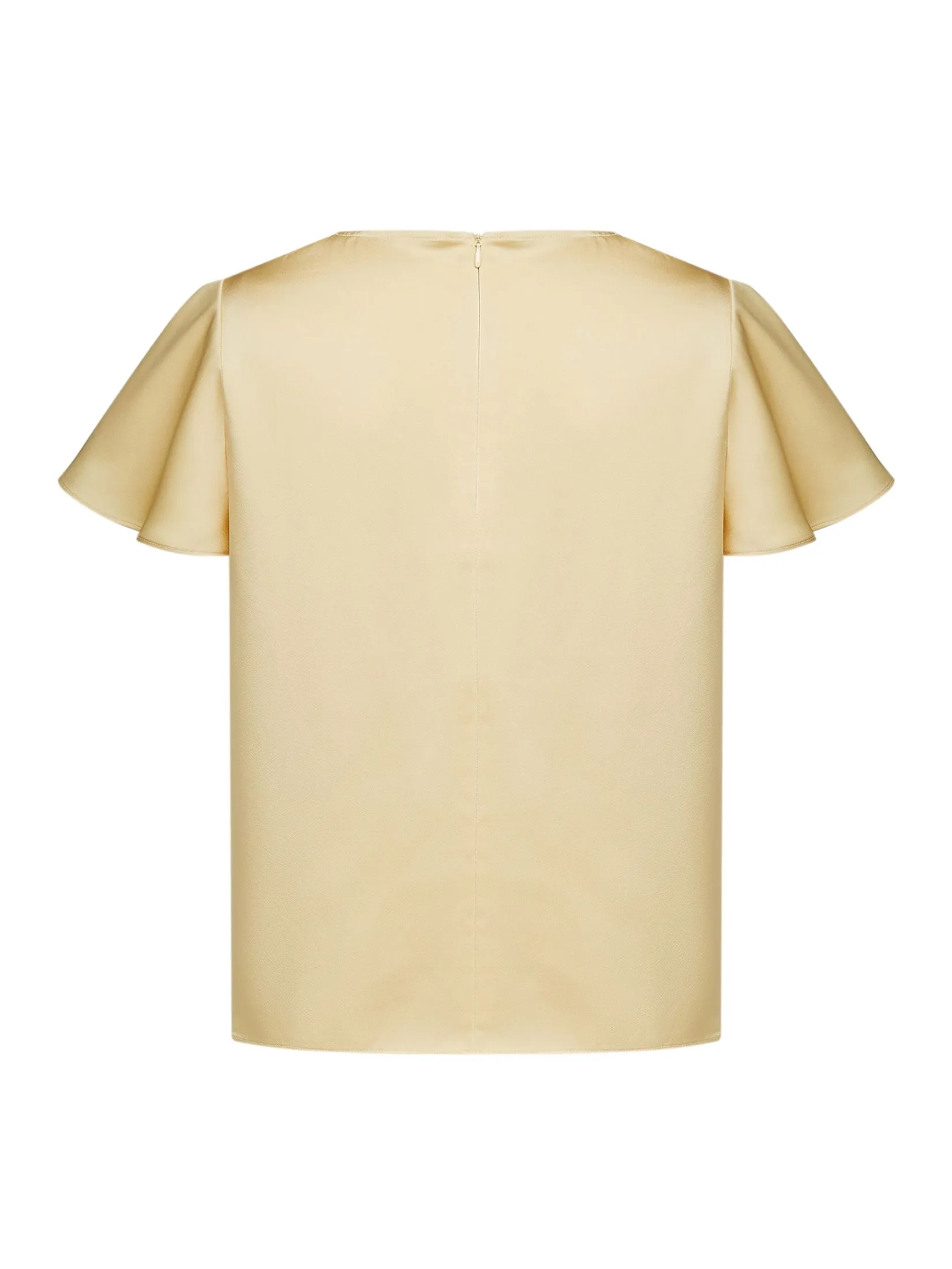 G2000 Women Clothing Poly Satin Layered Blouse Regular Fit - beige